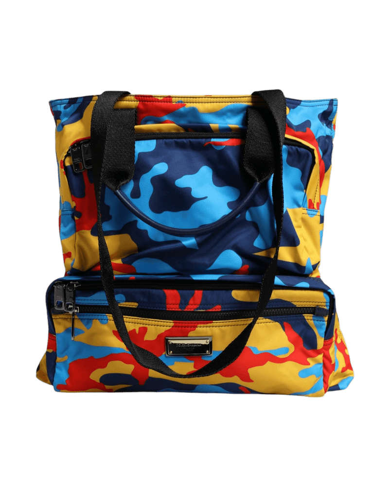 Dolce & Multicolor Gabbana Camouflage Nylon Shopping Tote Bag Glam Steals
