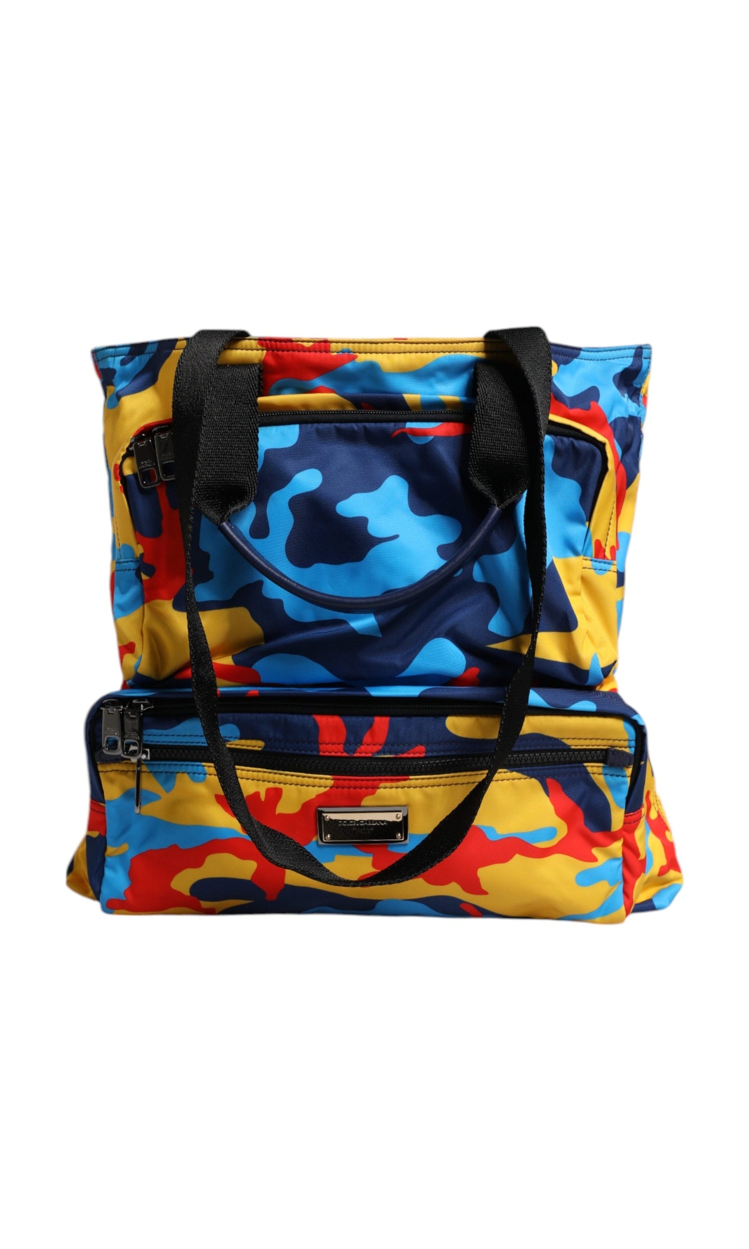 Dolce & Gabbana Camouflage Nylon Shopping Tote Multicolor Bag Glam Steals