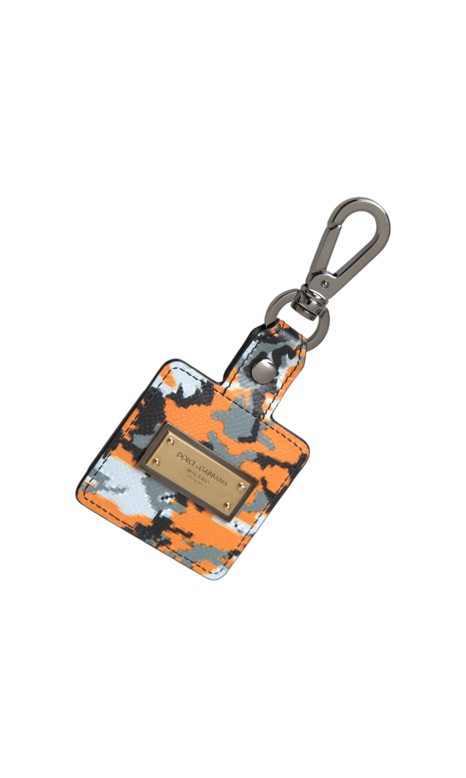 Dolce & Gabbana Camouflage Print Leather Logo Metal Airpods Multicolor Case Glam Steals