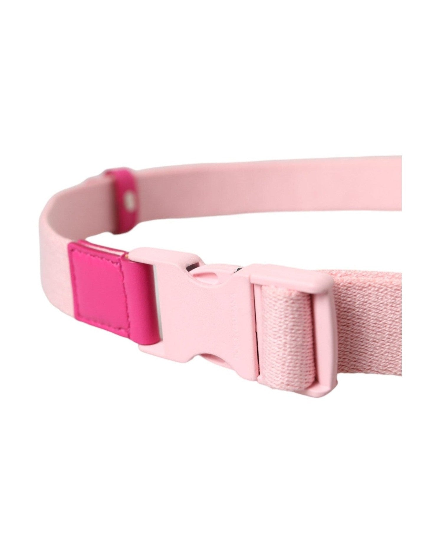 Dolce & Gabbana Canvas Stretch Plastic Buckle Women Pink Belt Glam Steals
