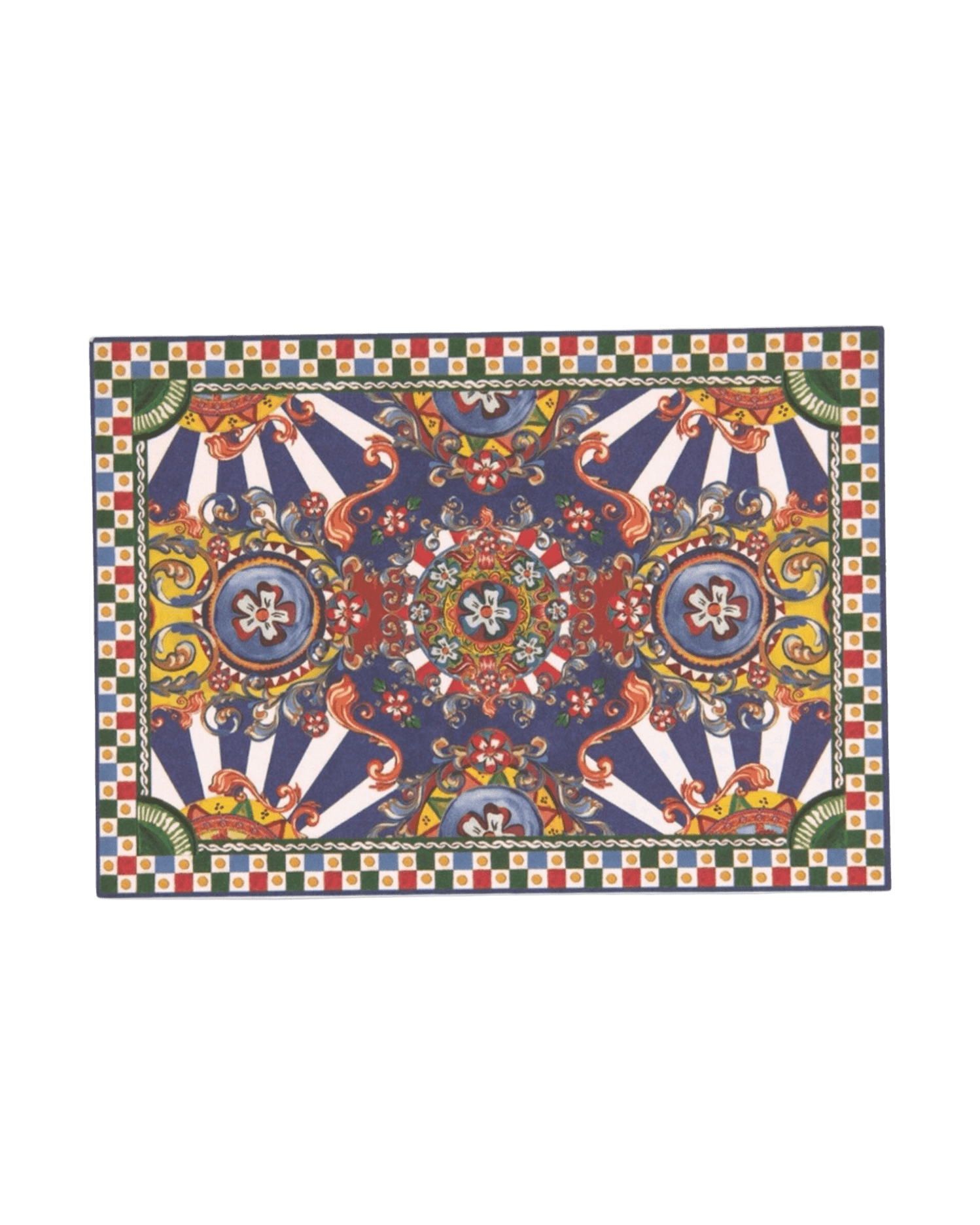 Dolce & Gabbana Carretto Siciliano Envelope Post Card Multicolor Holder Glam Steals