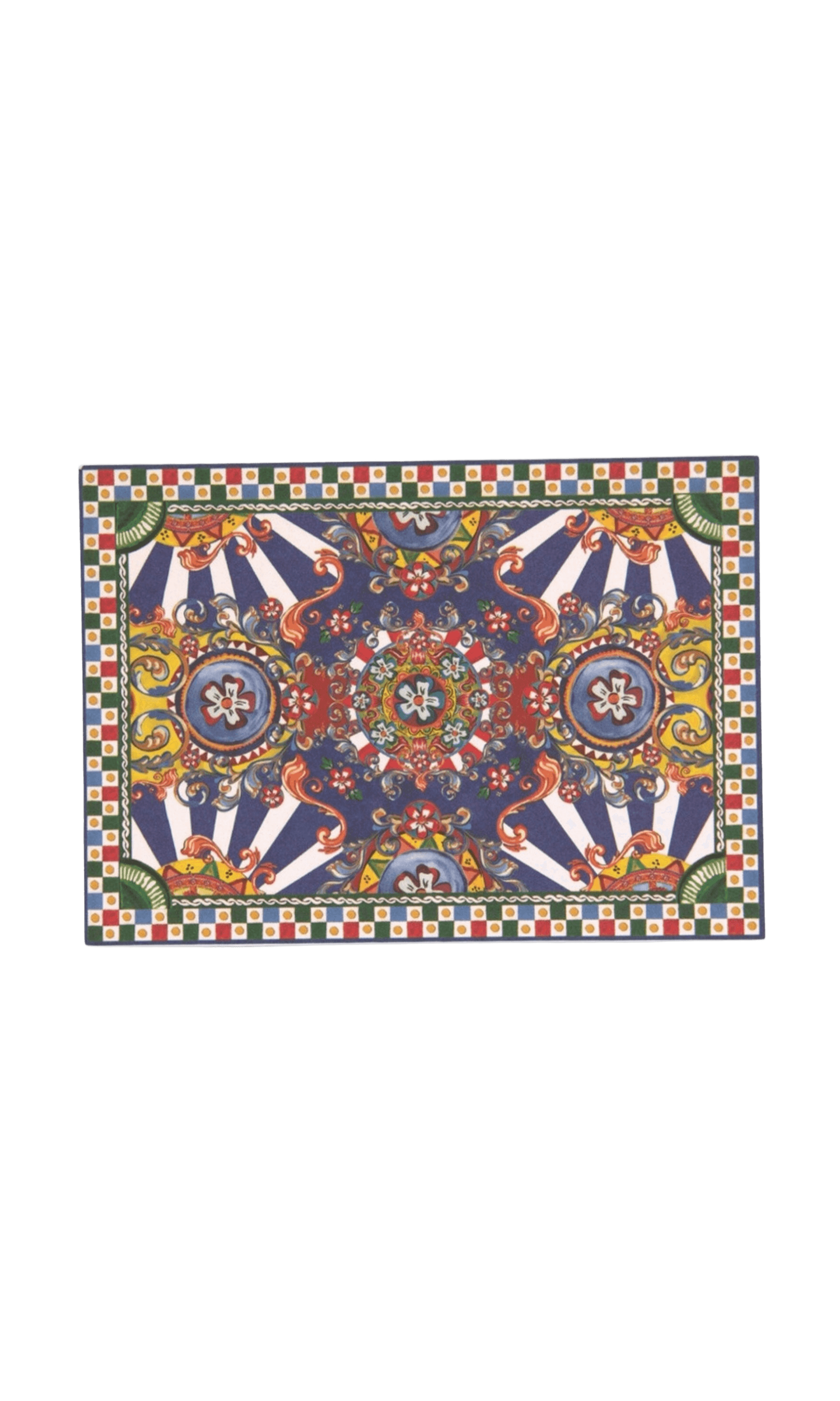 Dolce & Gabbana Carretto Siciliano Envelope Post Card Multicolor Holder Glam Steals