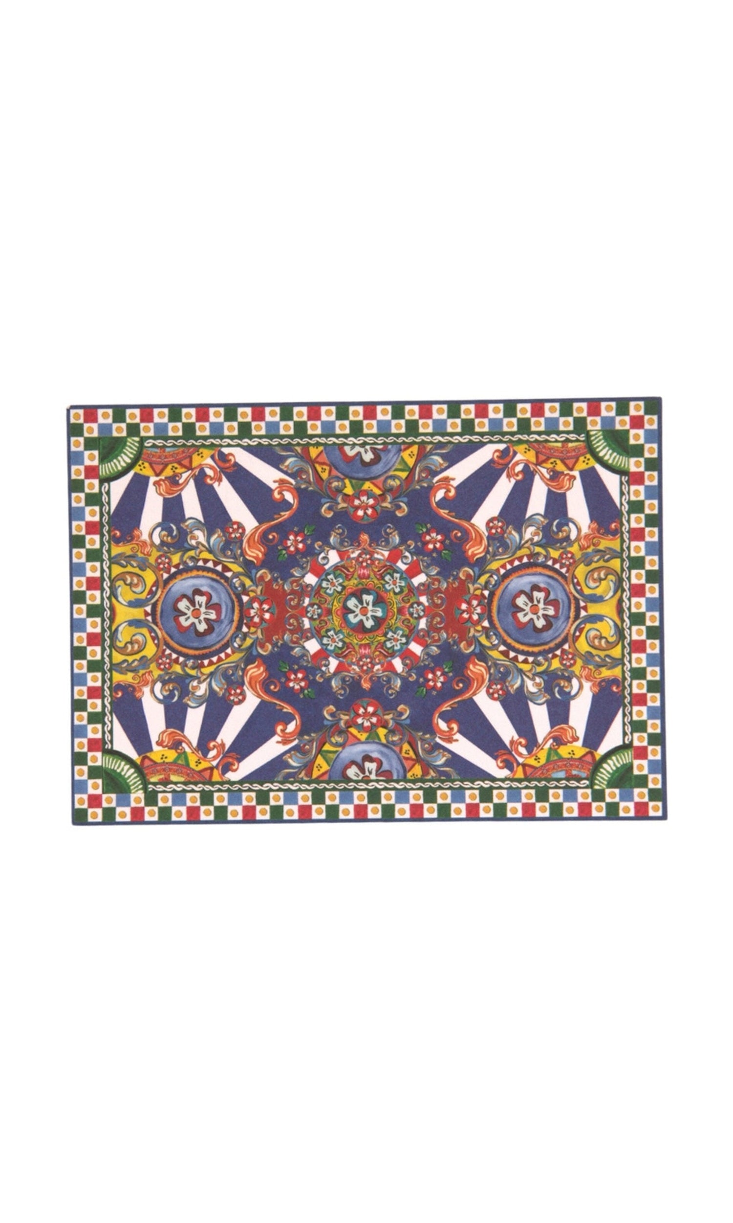 Dolce & Gabbana Carretto Siciliano Envelope Post Card Multicolor Holder Glam Steals
