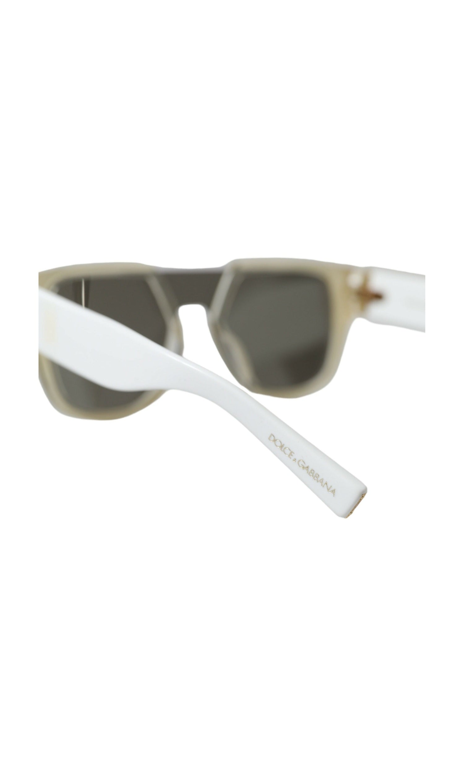 Dolce & Gabbana Chic Acetate Designer White Sunglasses Glam Steals