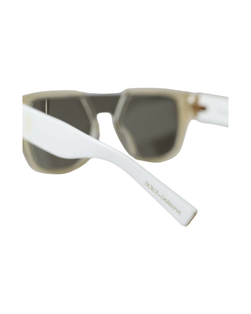 Dolce & Gabbana Chic Acetate Designer White Sunglasses Glam Steals