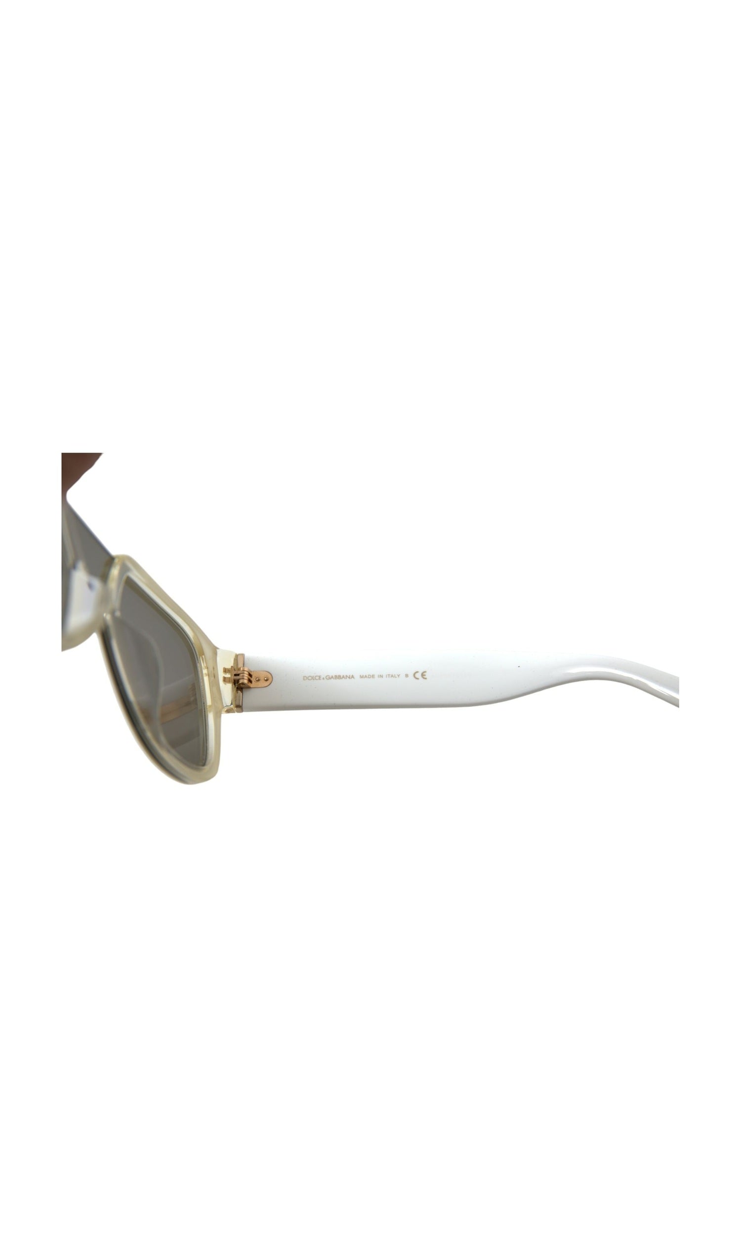 Dolce & Gabbana Chic Acetate Designer White Sunglasses Glam Steals