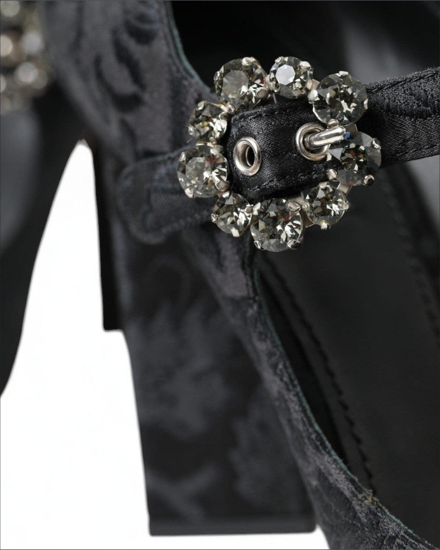 Dolce & Gabbana Chic Brocade Mary Janes Black Pumps Heels