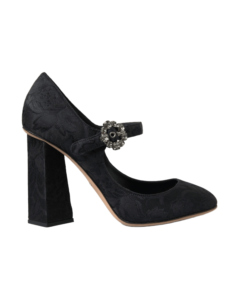 Dolce & Gabbana Chic Brocade Mary Janes Black Pumps Glam Steals