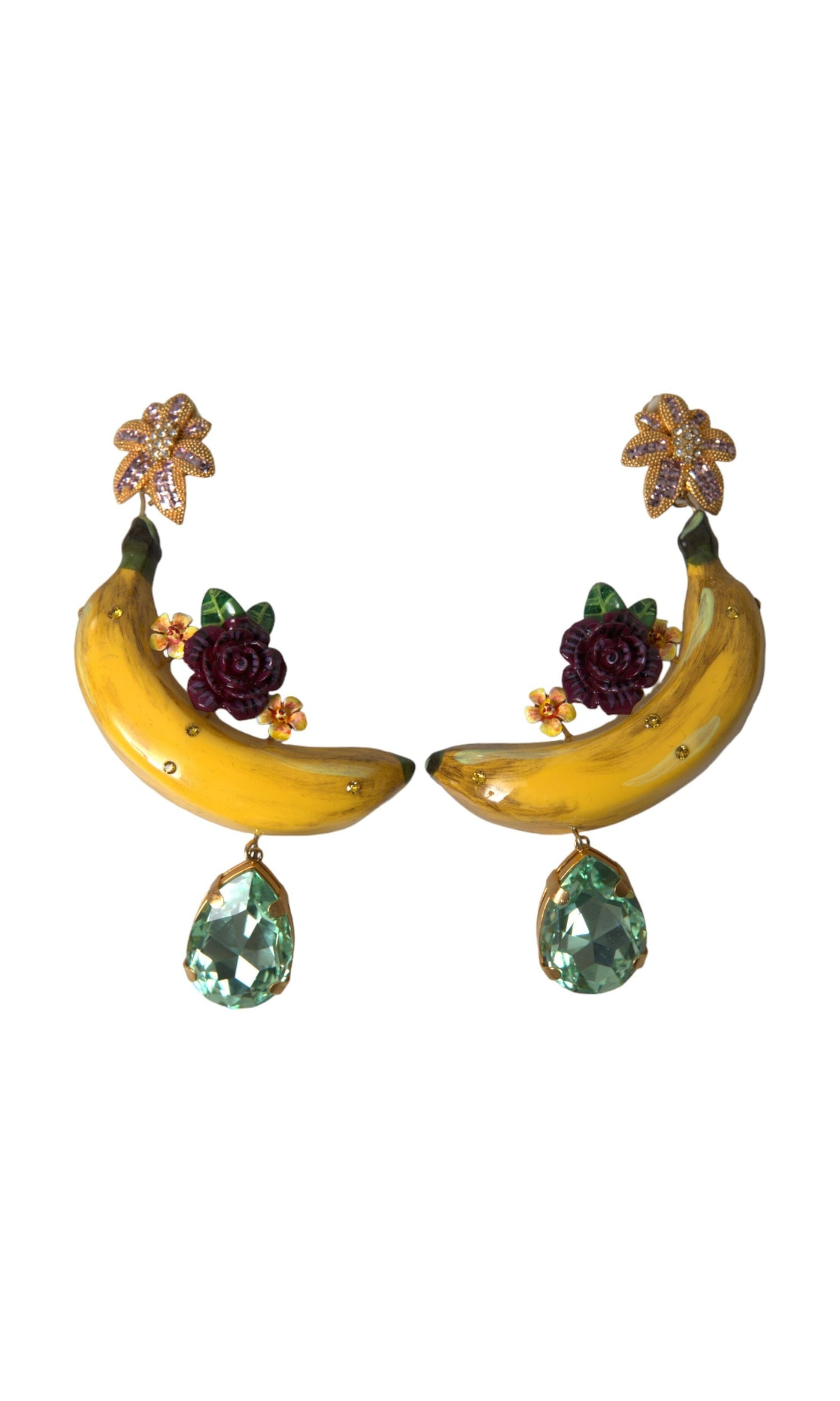 Dolce & Gabbana Chic Clip-On Banana Dangle Earrings Glam Steals