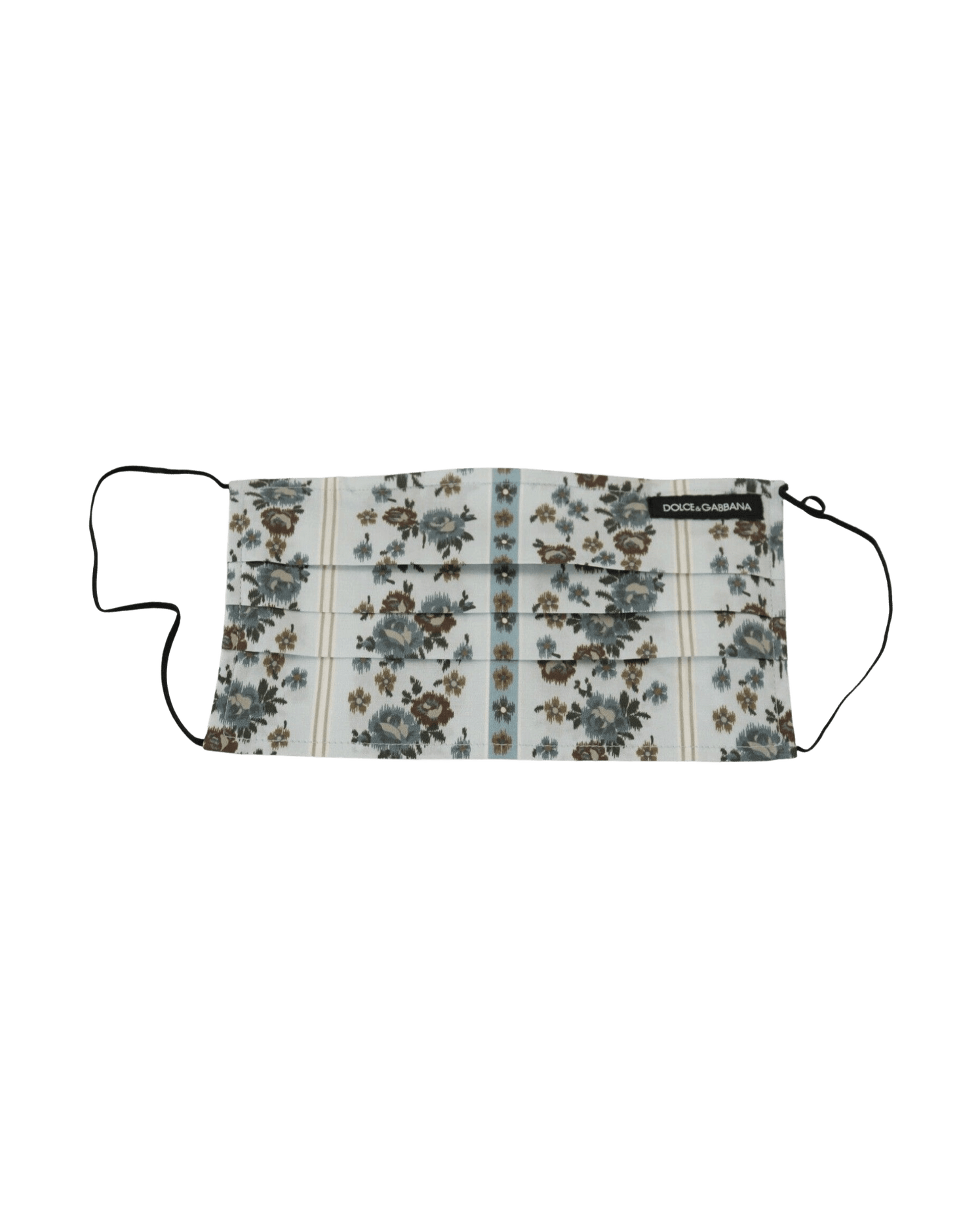 Dolce & Gabbana Chic Floral Pleated Cotton Face White Mask Glam Steals