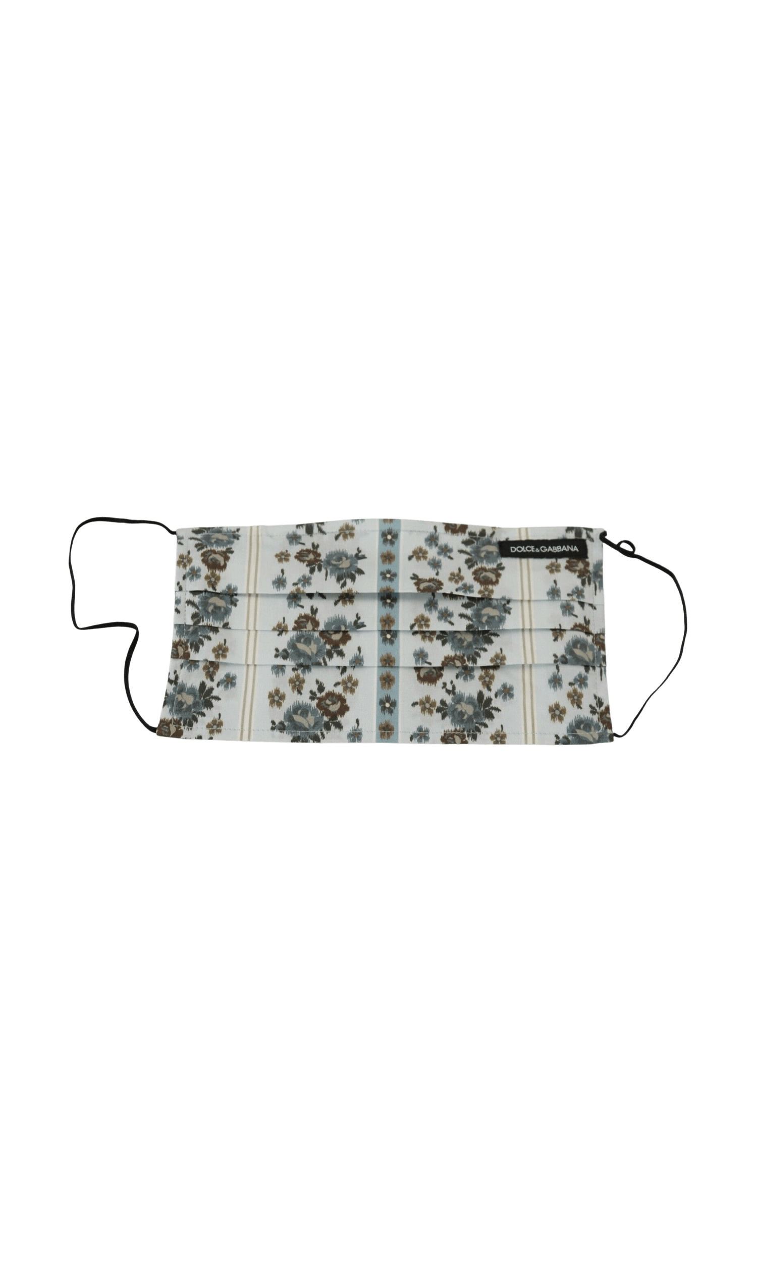 Dolce & Gabbana Chic Floral Pleated Cotton Face White Mask Glam Steals