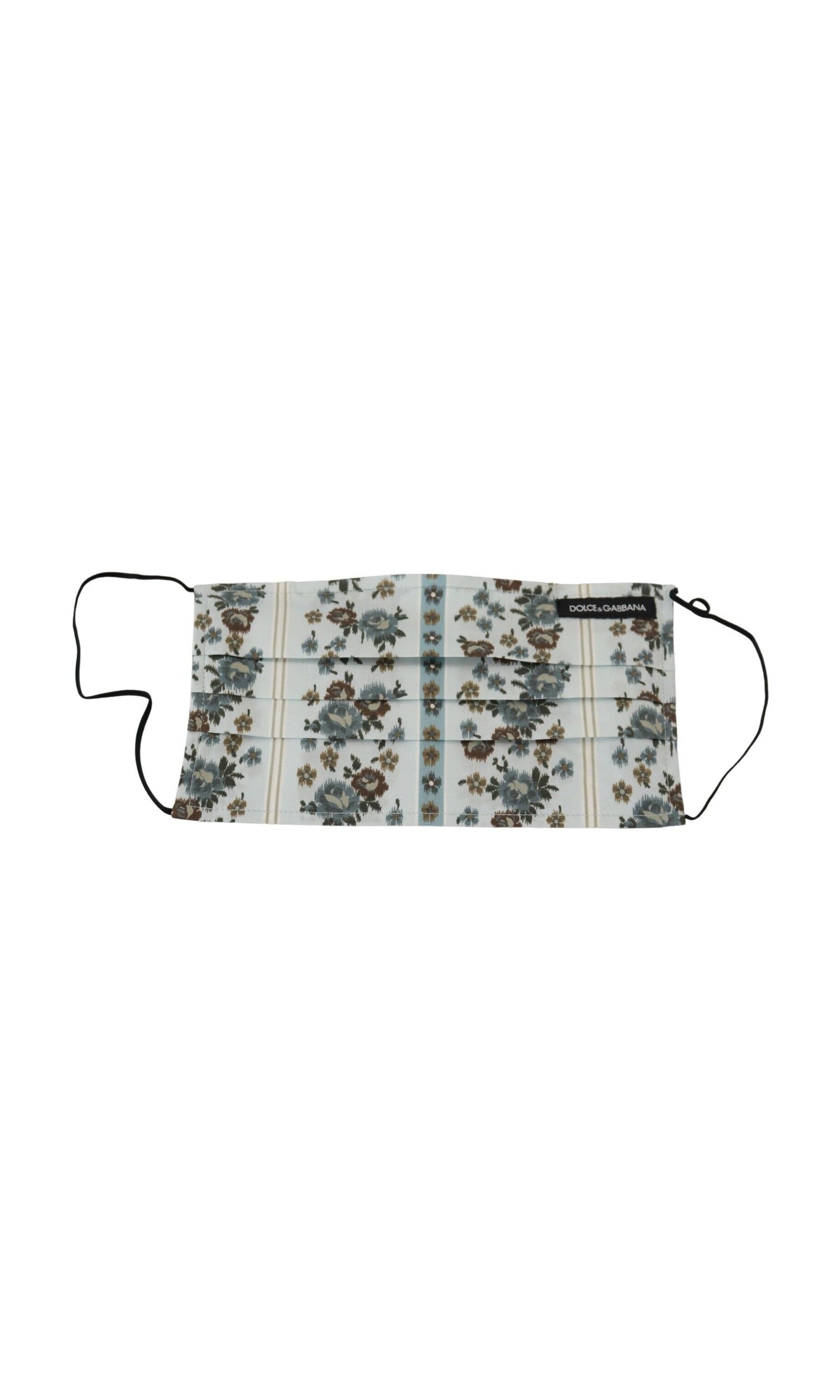 Dolce & Gabbana Chic Floral Pleated Cotton Face White Mask Glam Steals
