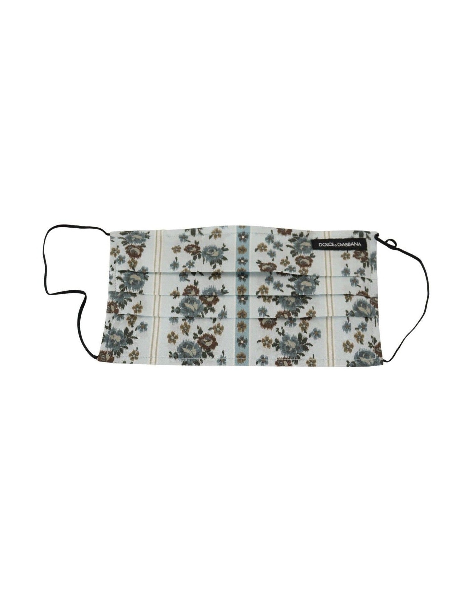 Dolce & Gabbana Chic Floral Pleated Cotton Face White Mask Glam Steals