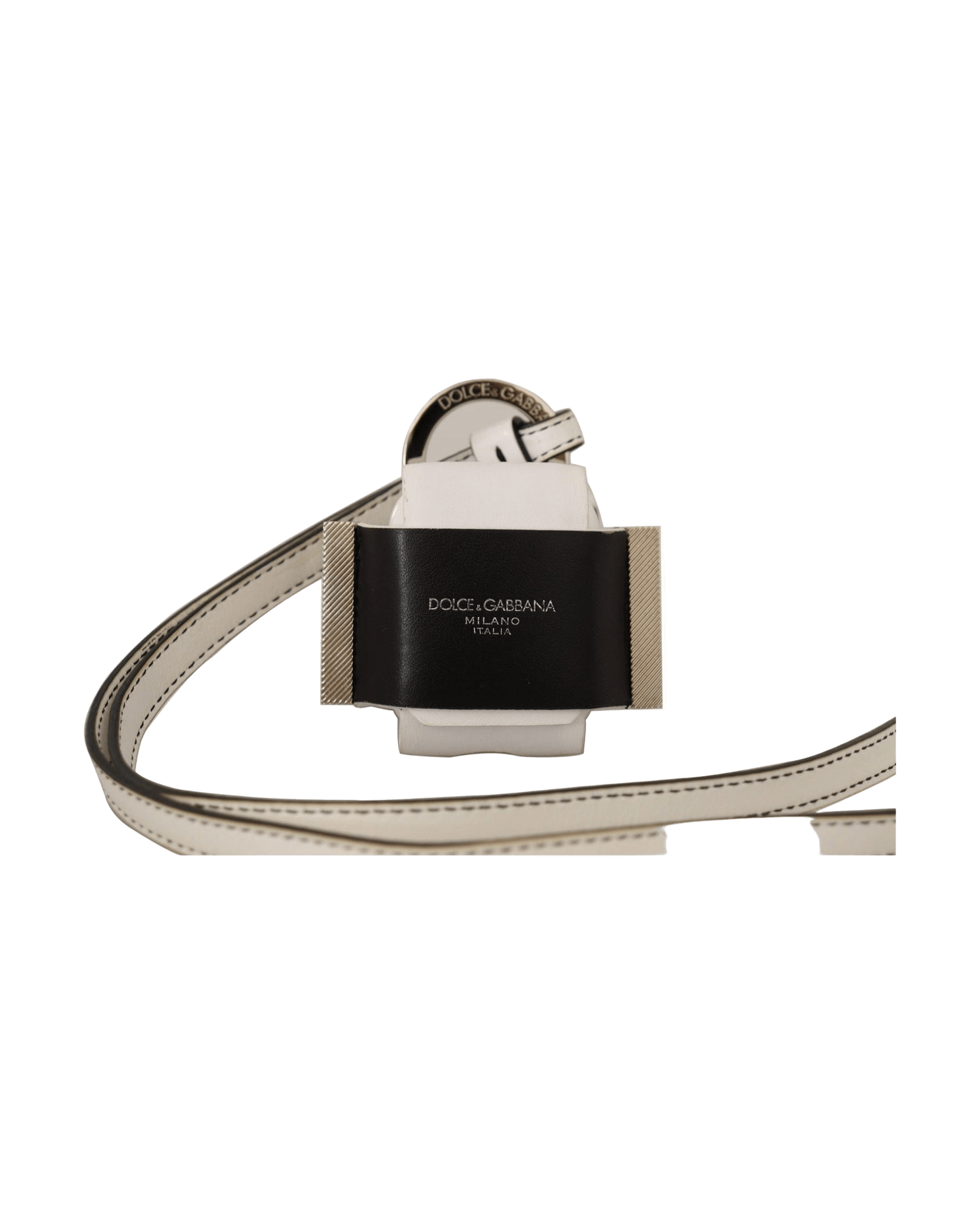 Dolce & Gabbana Chic Leather Airpods Case In Monochrome Glam Steals