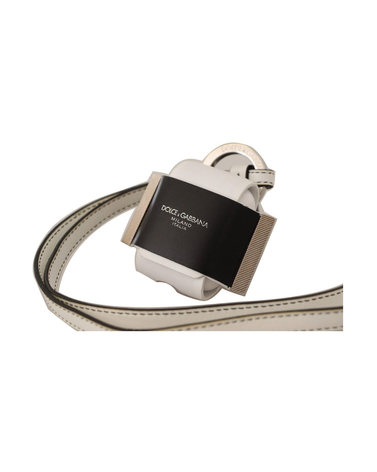 Dolce & Gabbana Chic Leather Airpods Case In Monochrome Glam Steals
