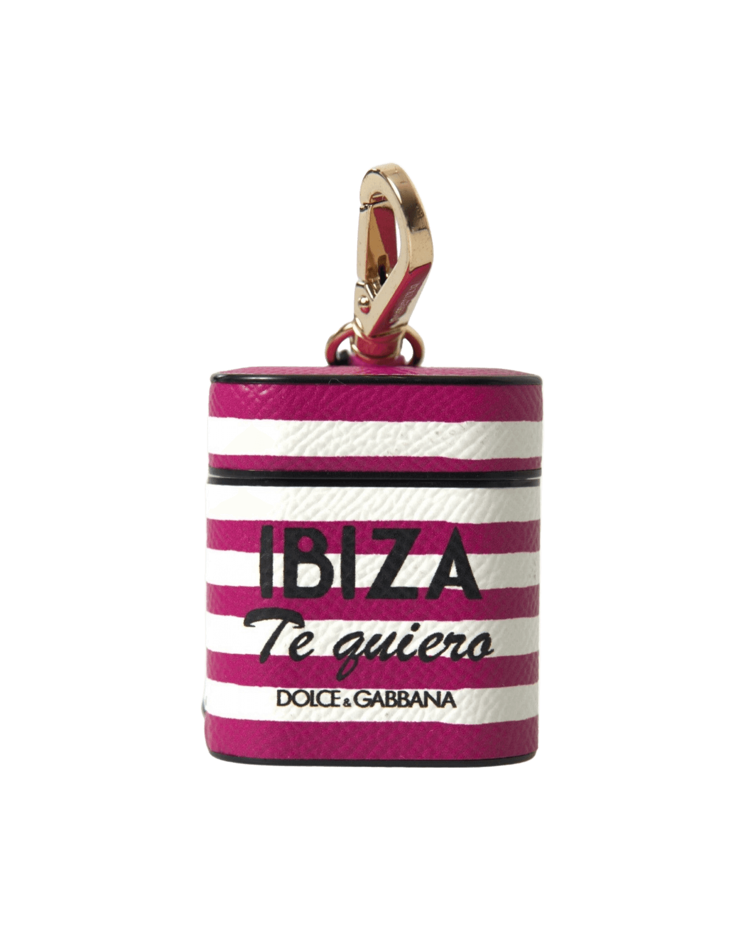 Dolce & Gabbana Chic Leather Airpods Fuchsia Case Glam Steals
