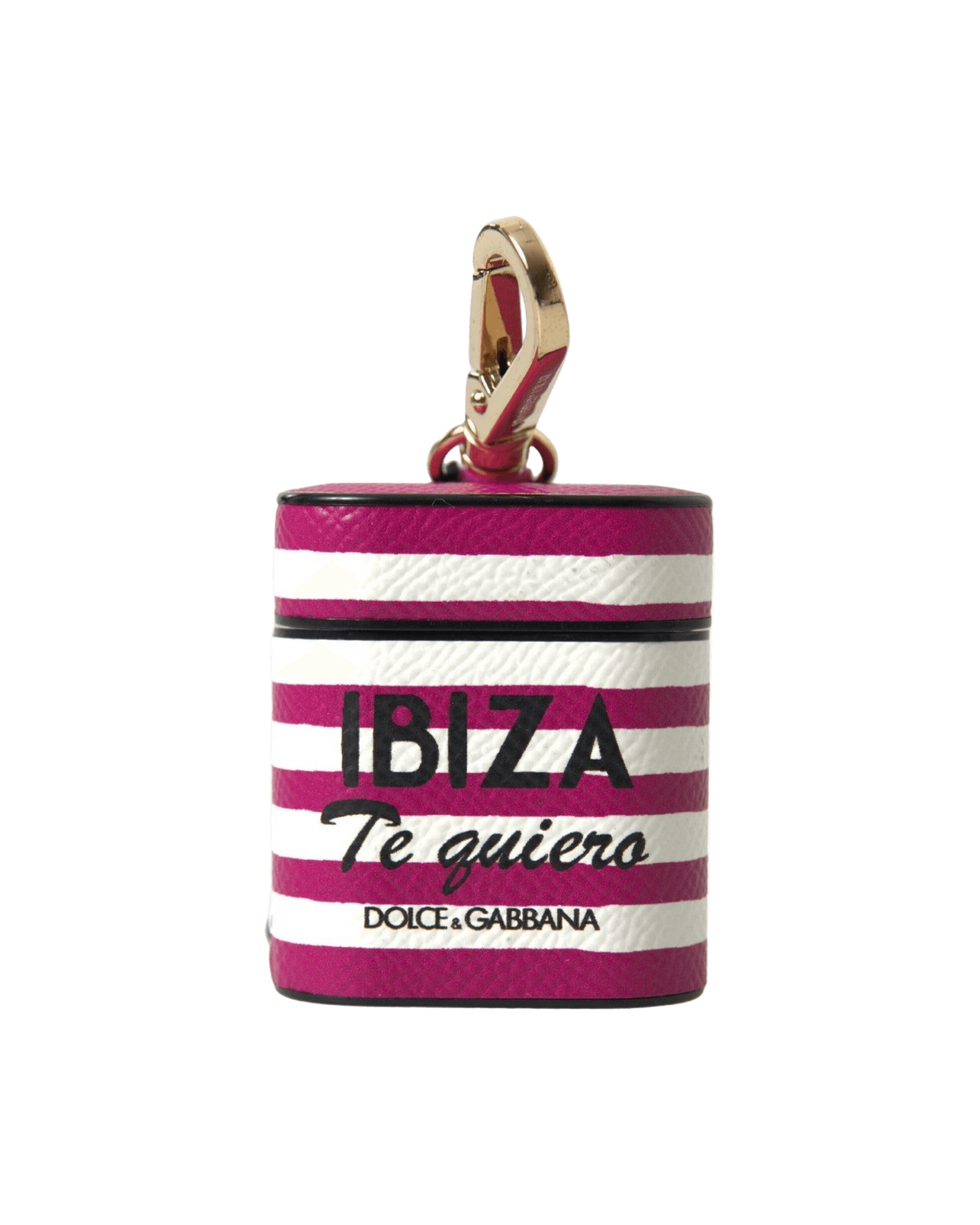 Dolce & Gabbana Chic Leather Airpods Fuchsia Case Glam Steals