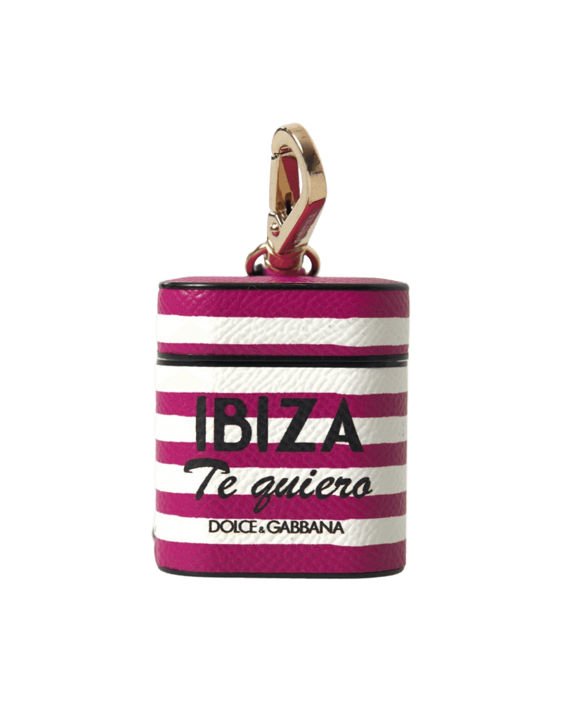 Dolce & Gabbana Chic Leather Airpods Fuchsia Case Glam Steals