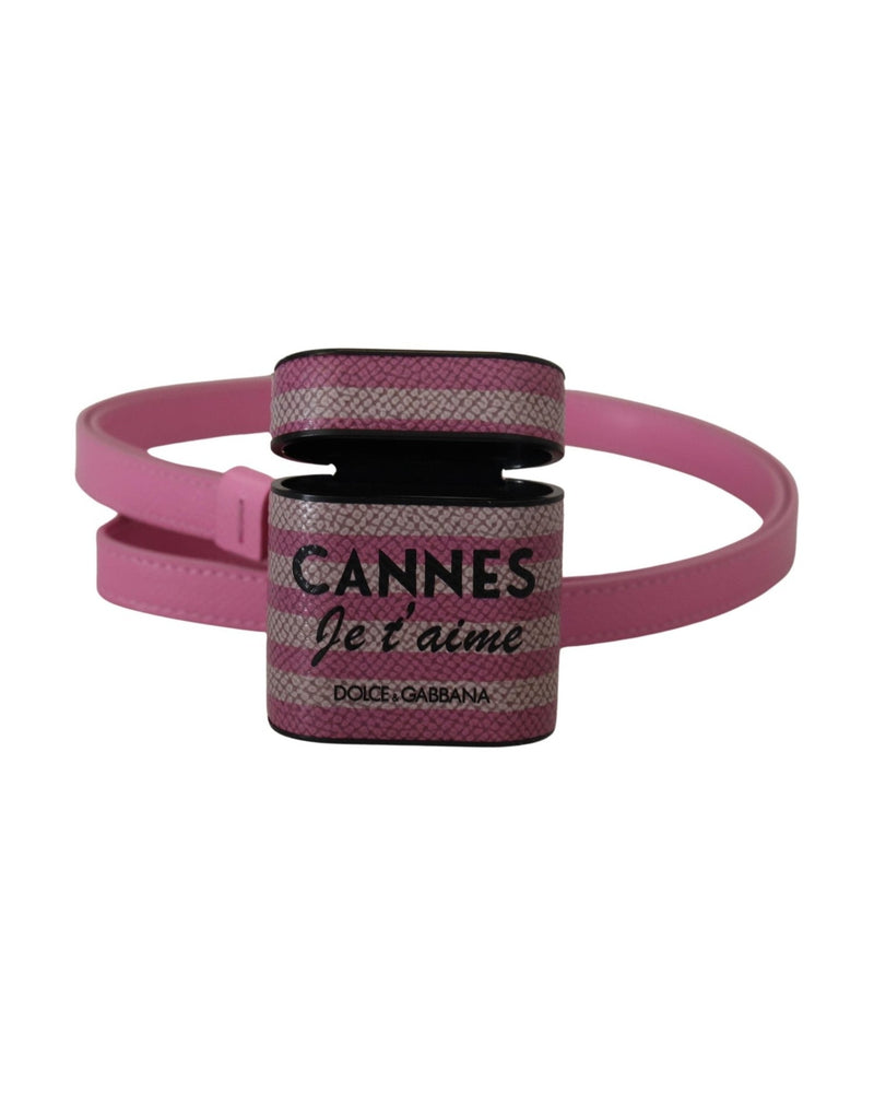 Dolce & Gabbana Chic Leather Airpods Pink Case Glam Steals