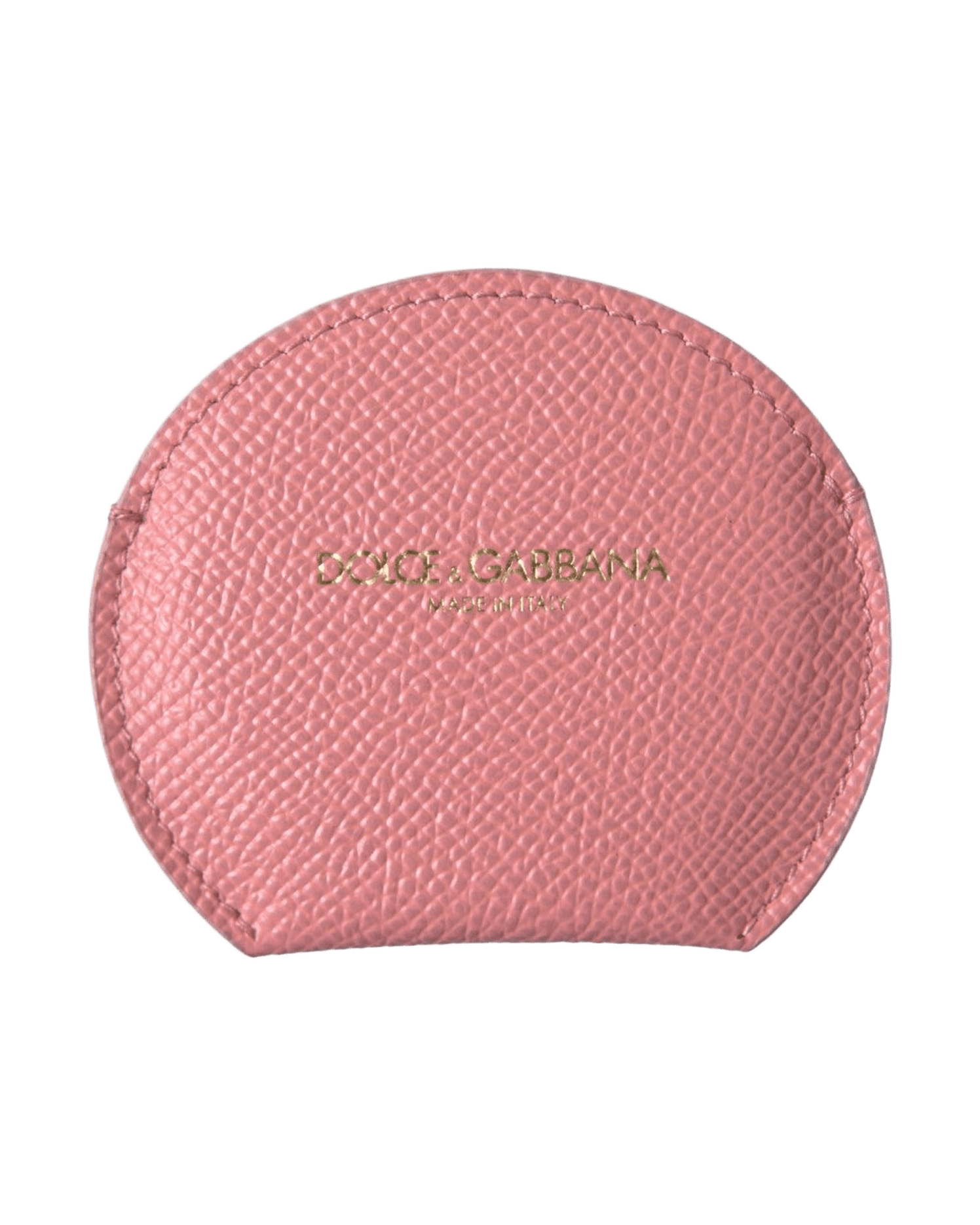 Dolce & Gabbana Chic Leather Hand Mirror Pink Holder Glam Steals
