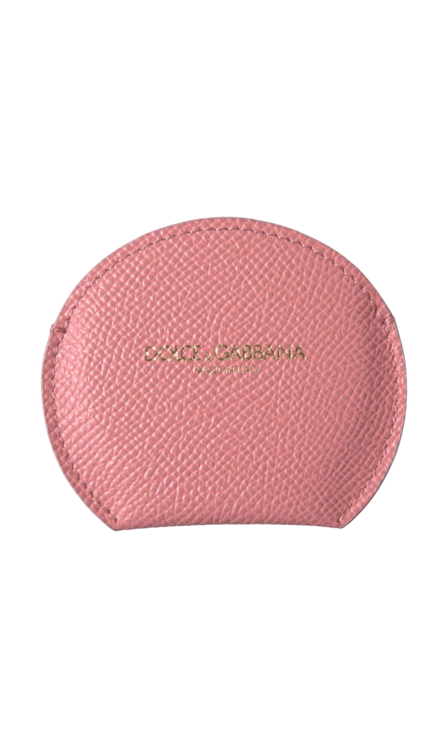 Dolce & Gabbana Chic Leather Hand Mirror Pink Holder Glam Steals