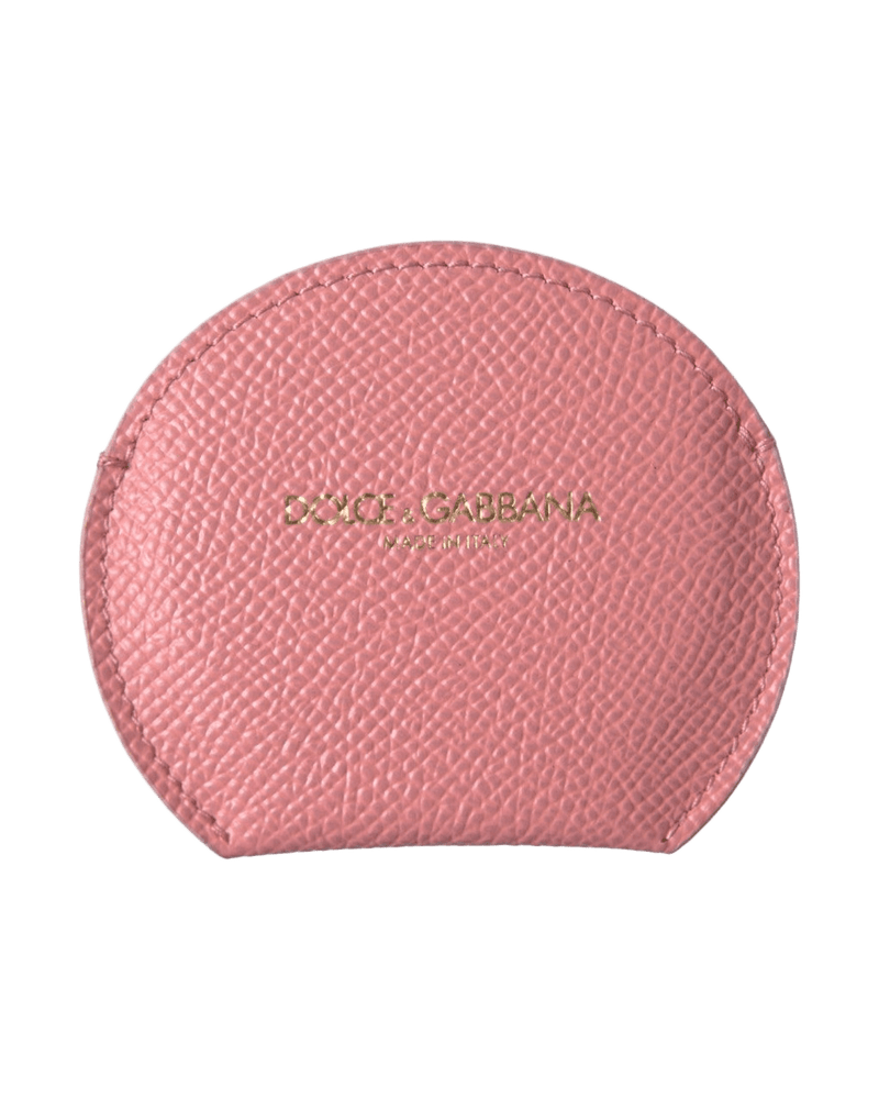 Dolce & Pink Gabbana Chic Leather Hand Mirror Holder Glam Steals