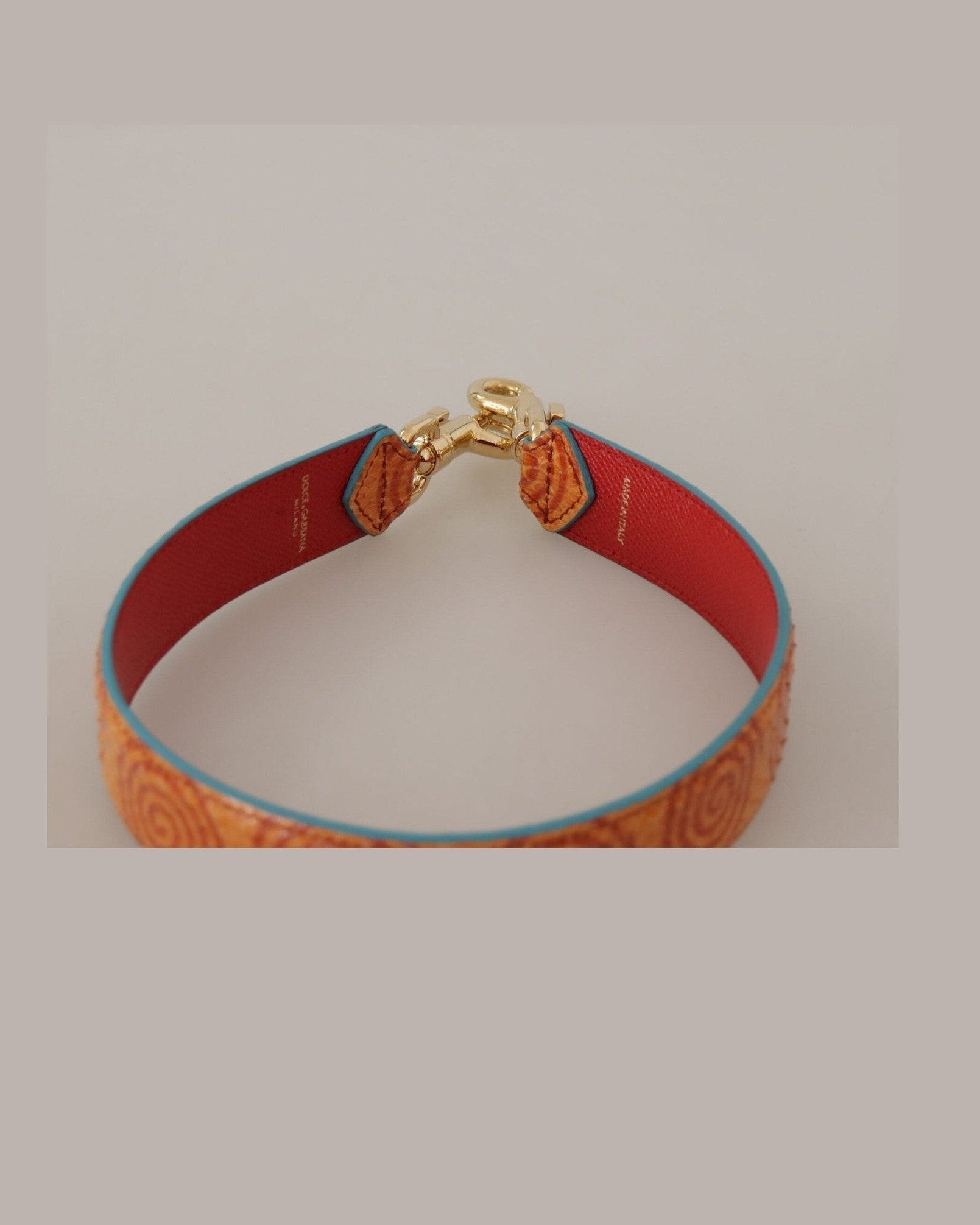 Dolce & Gabbana Chic Leather Shoulder Strap Orange Accessory Glam Steals