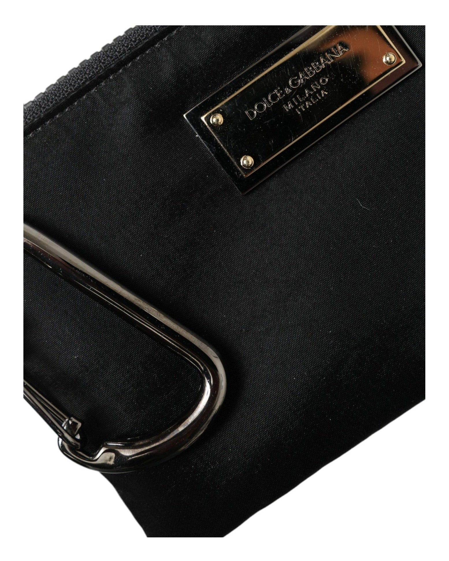 Dolce & Gabbana Chic Nylon-Leather Designer Pouch Glam Steals