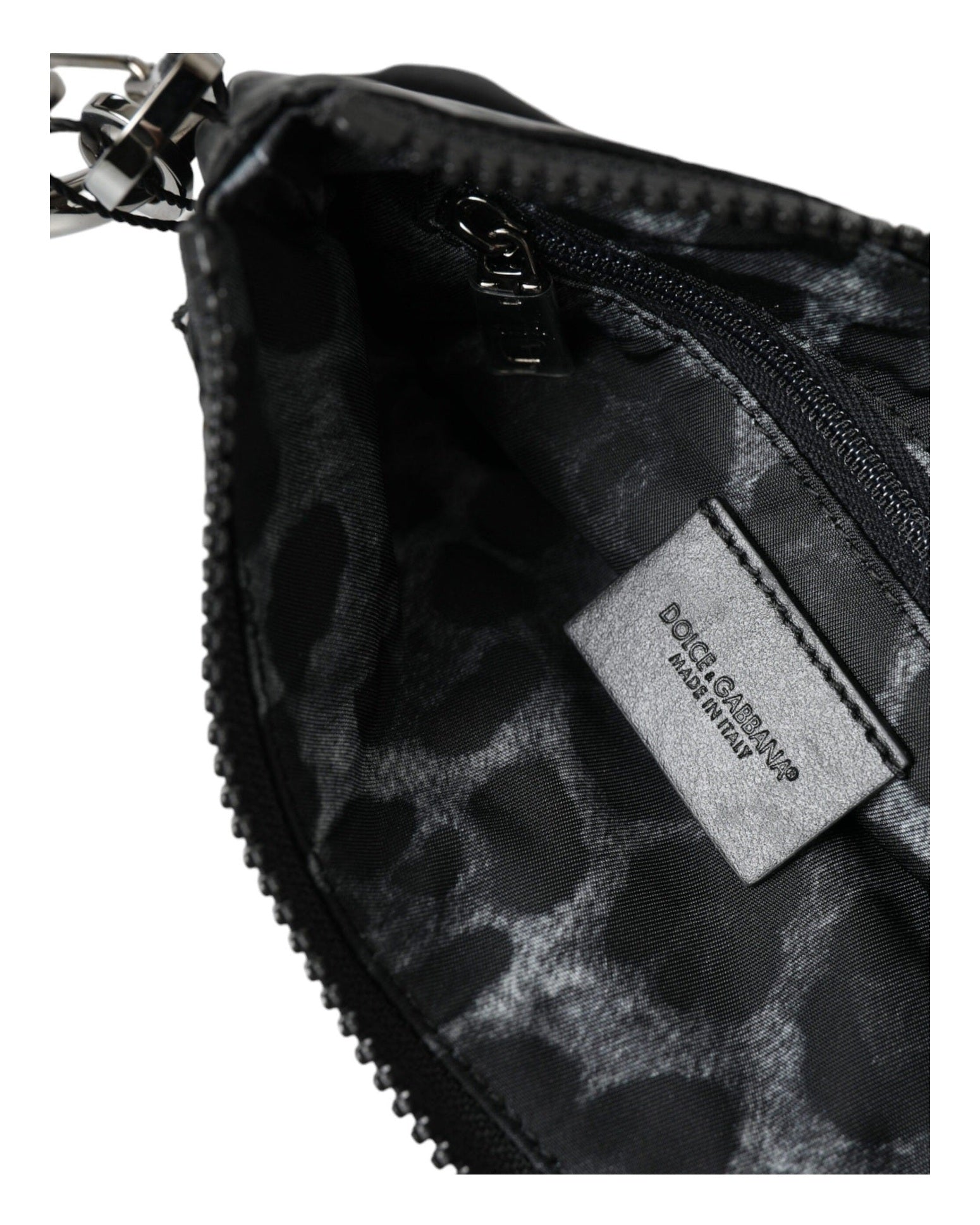 Dolce & Gabbana Chic Nylon-Leather Designer Pouch Glam Steals