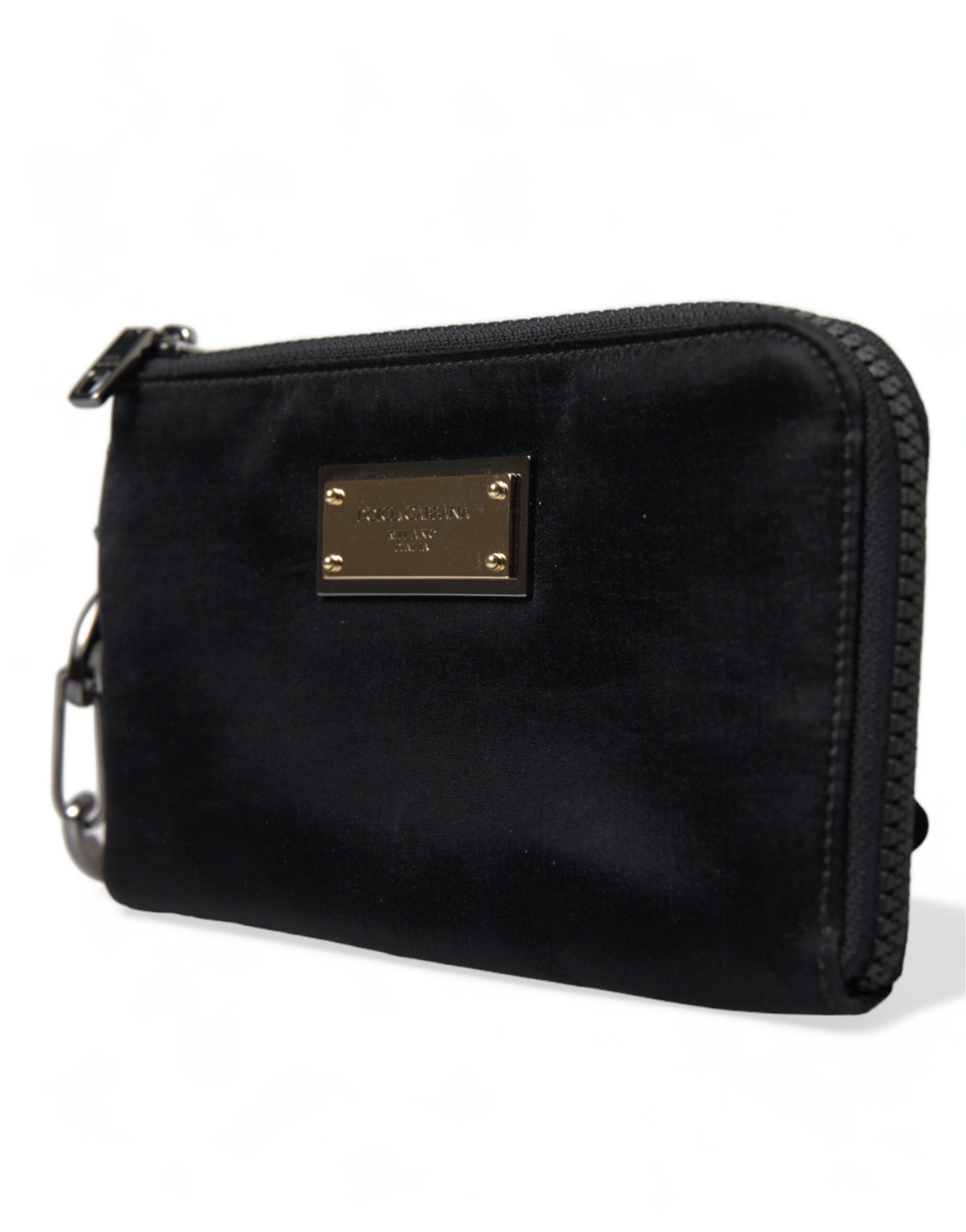 Dolce & Gabbana Chic Nylon-Leather Designer Pouch Glam Steals