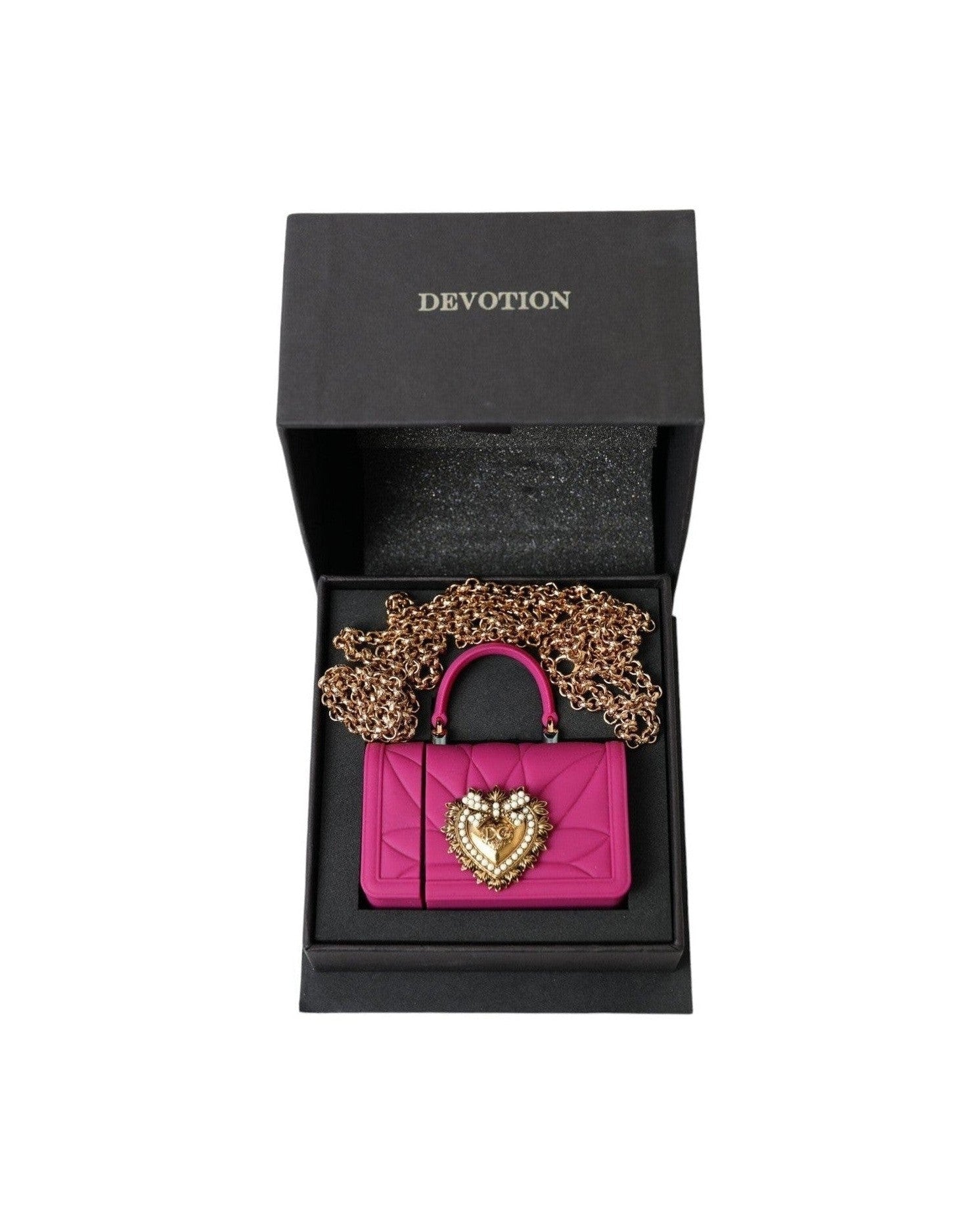 Dolce & Gabbana Chic Quilted Silicone Airpods Case - Pink Gold & Glam Steals
