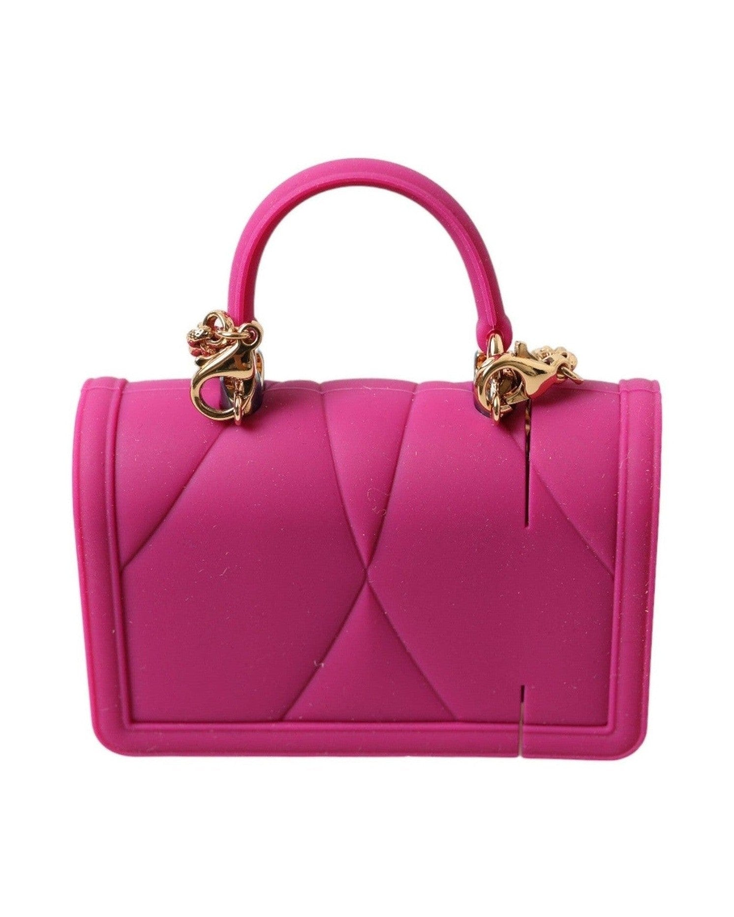 Dolce & Gabbana Chic Quilted Silicone Airpods Case - Pink Gold & Glam Steals