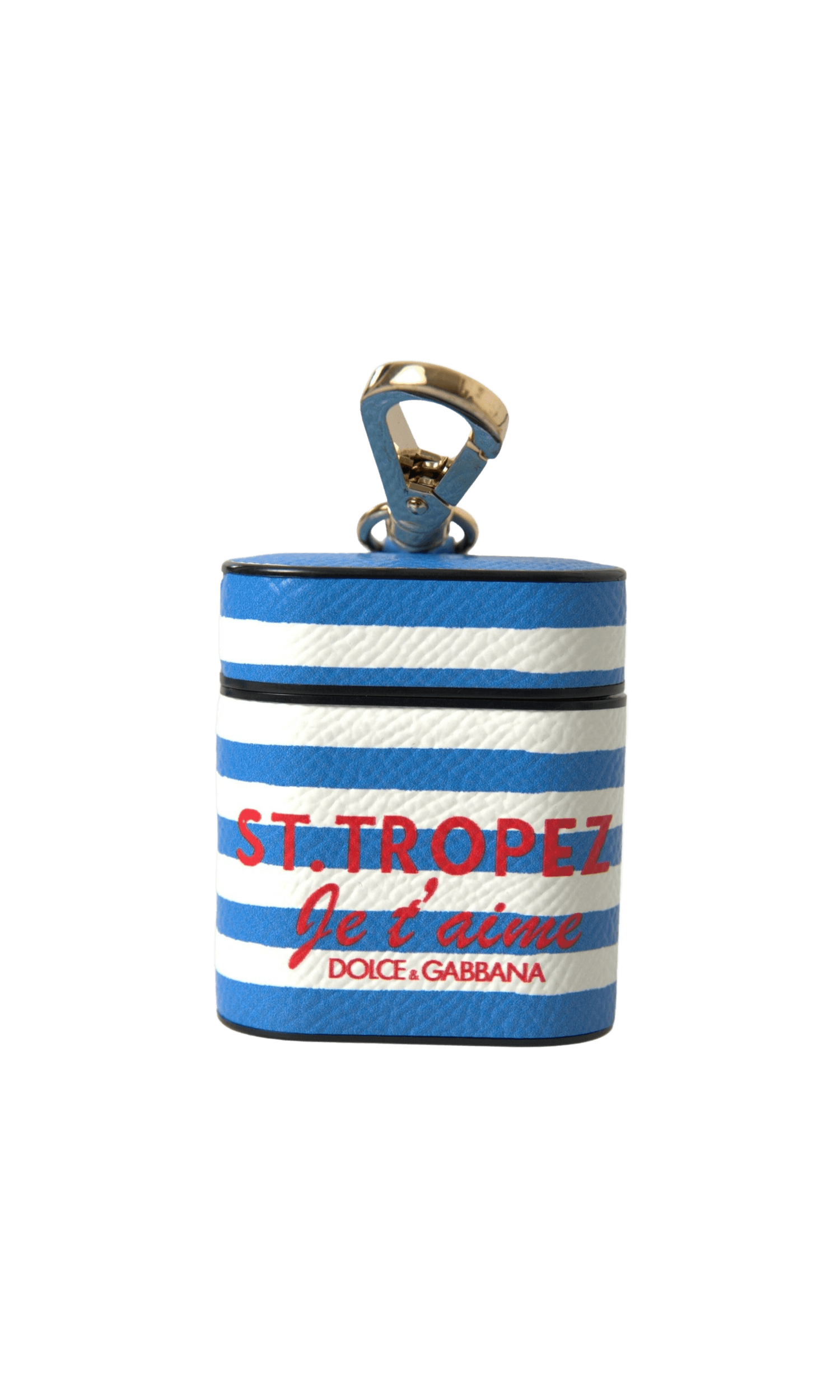 Dolce & Gabbana Chic Striped Leather Airpods Case Glam Steals