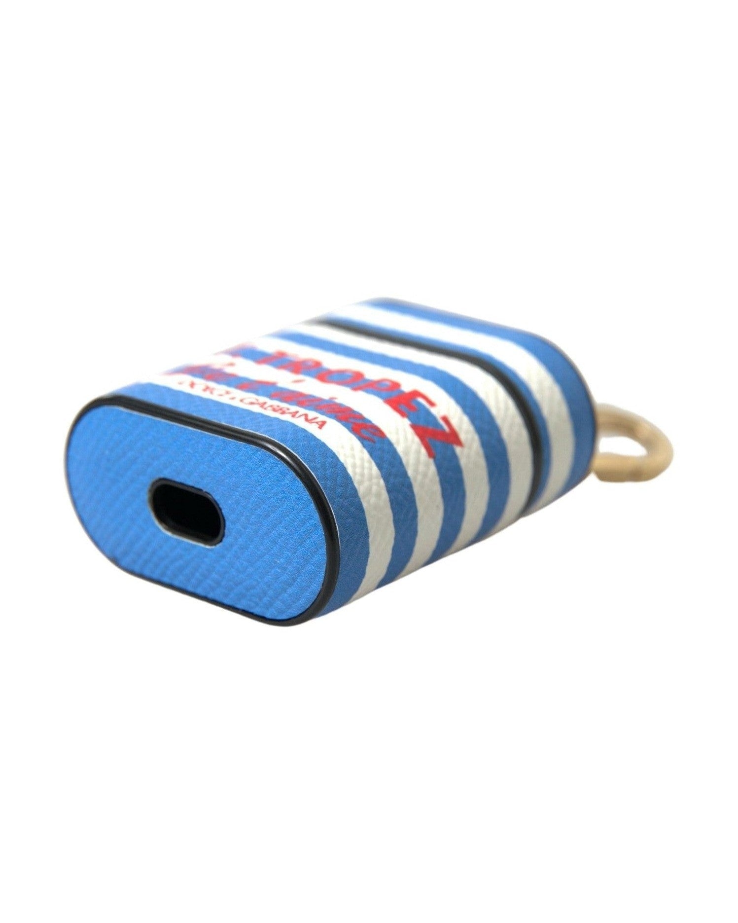 Dolce & Gabbana Chic Striped Leather Airpods Case Glam Steals