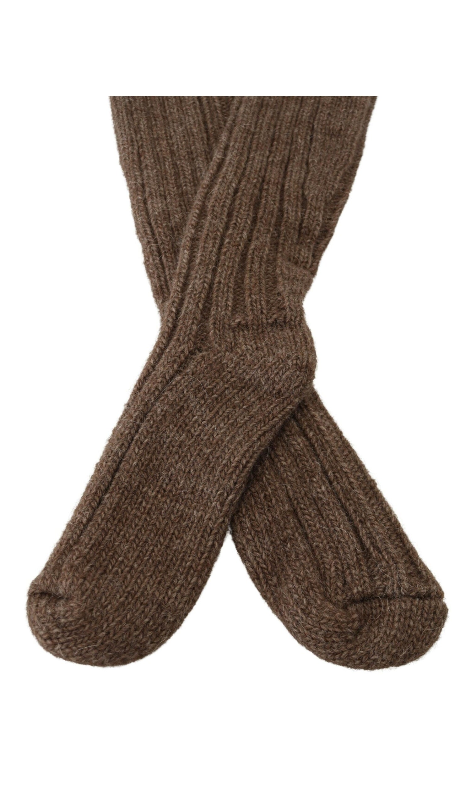 Dolce & Gabbana Chic Wool Blend Over-Calf Brown Socks Glam Steals