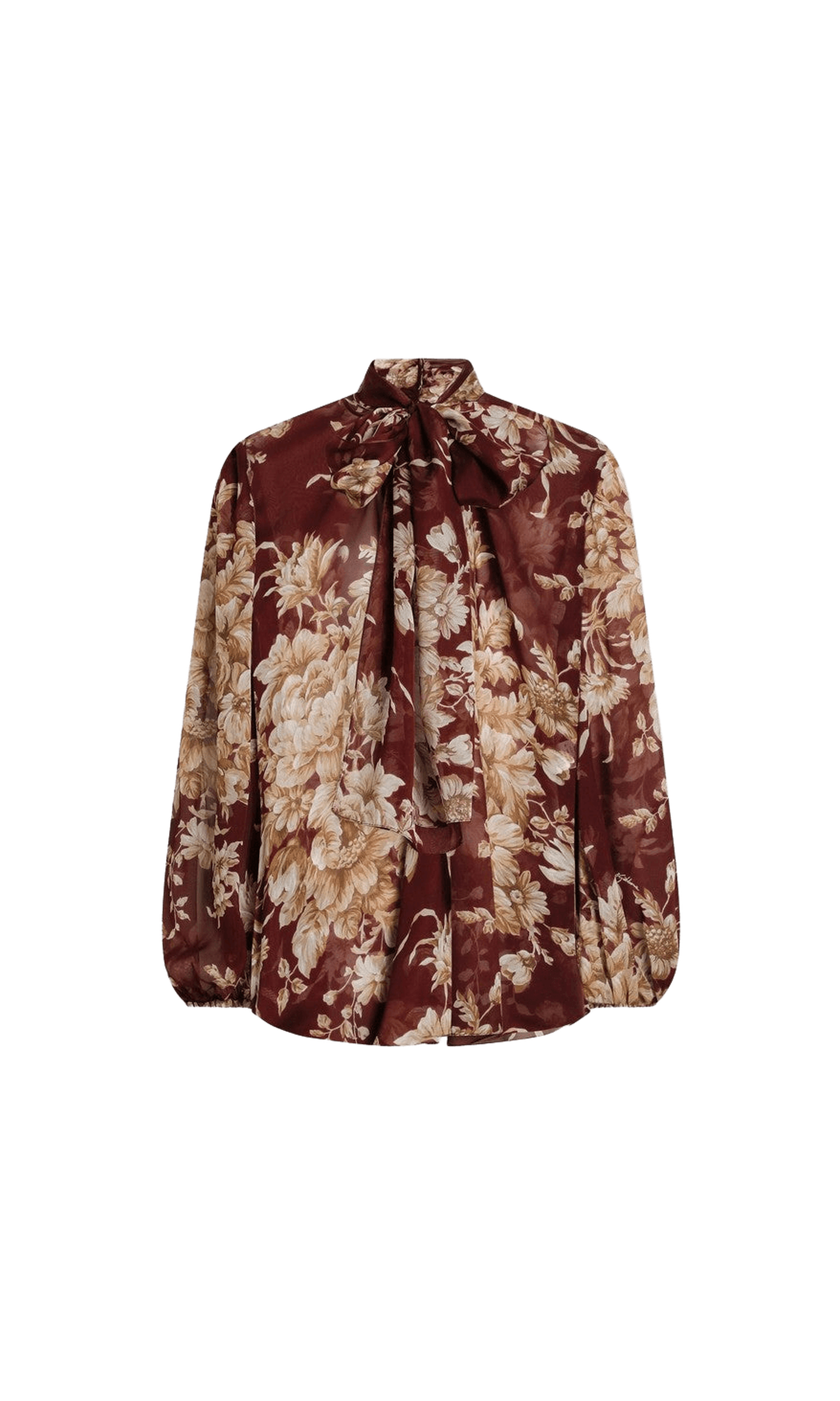 Dolce & Gabbana Chiffon Shirt with Rose Print Glam Steals