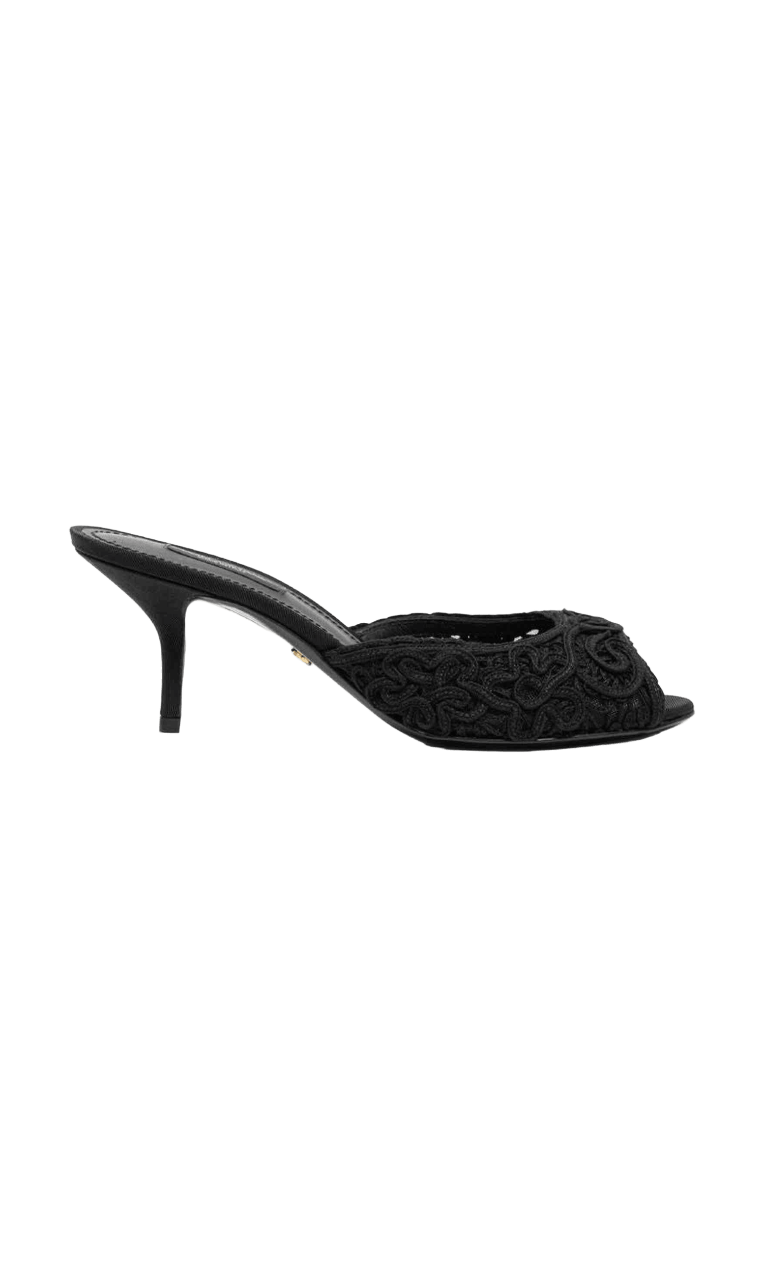 Dolce & Gabbana Cotton Black Sandal Glam Steals