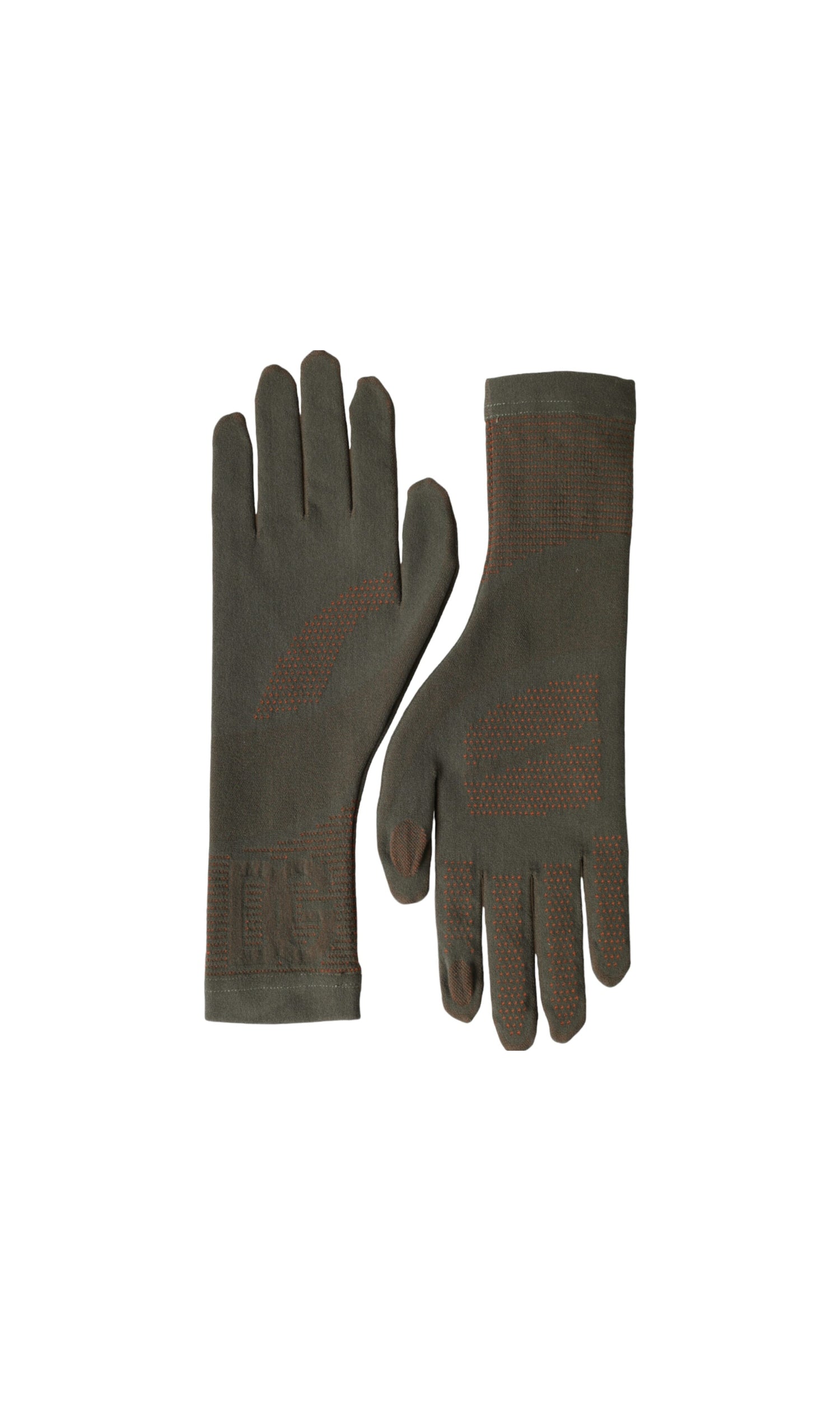 Dolce & Gabbana Cotton Stretch Wrist Length Brown Gloves Glam Steals