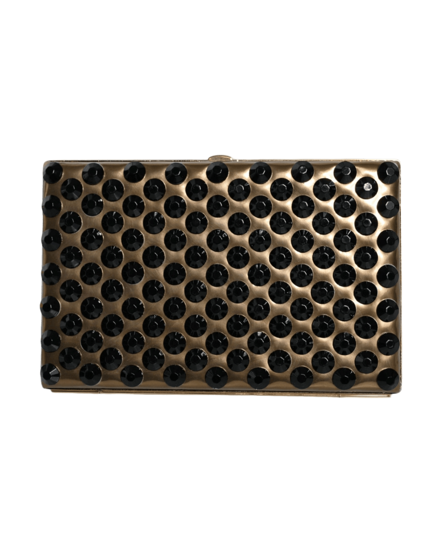 Dolce & Gabbana Crystal Bifold Clutch Evening Party Women Purse Gold Bag Glam Steals