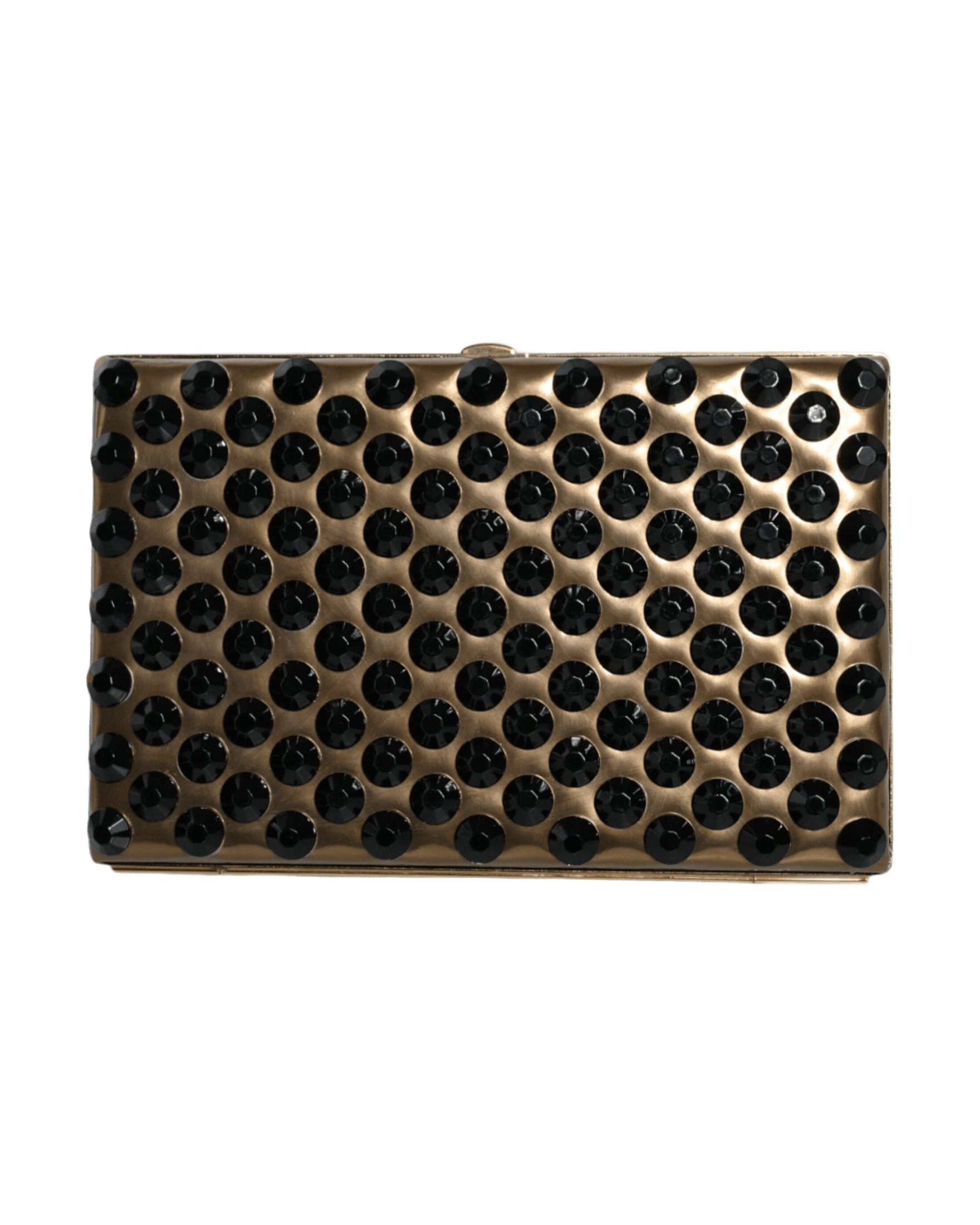 Dolce & Gabbana Crystal Bifold Clutch Evening Party Women Purse Gold Bag Glam Steals