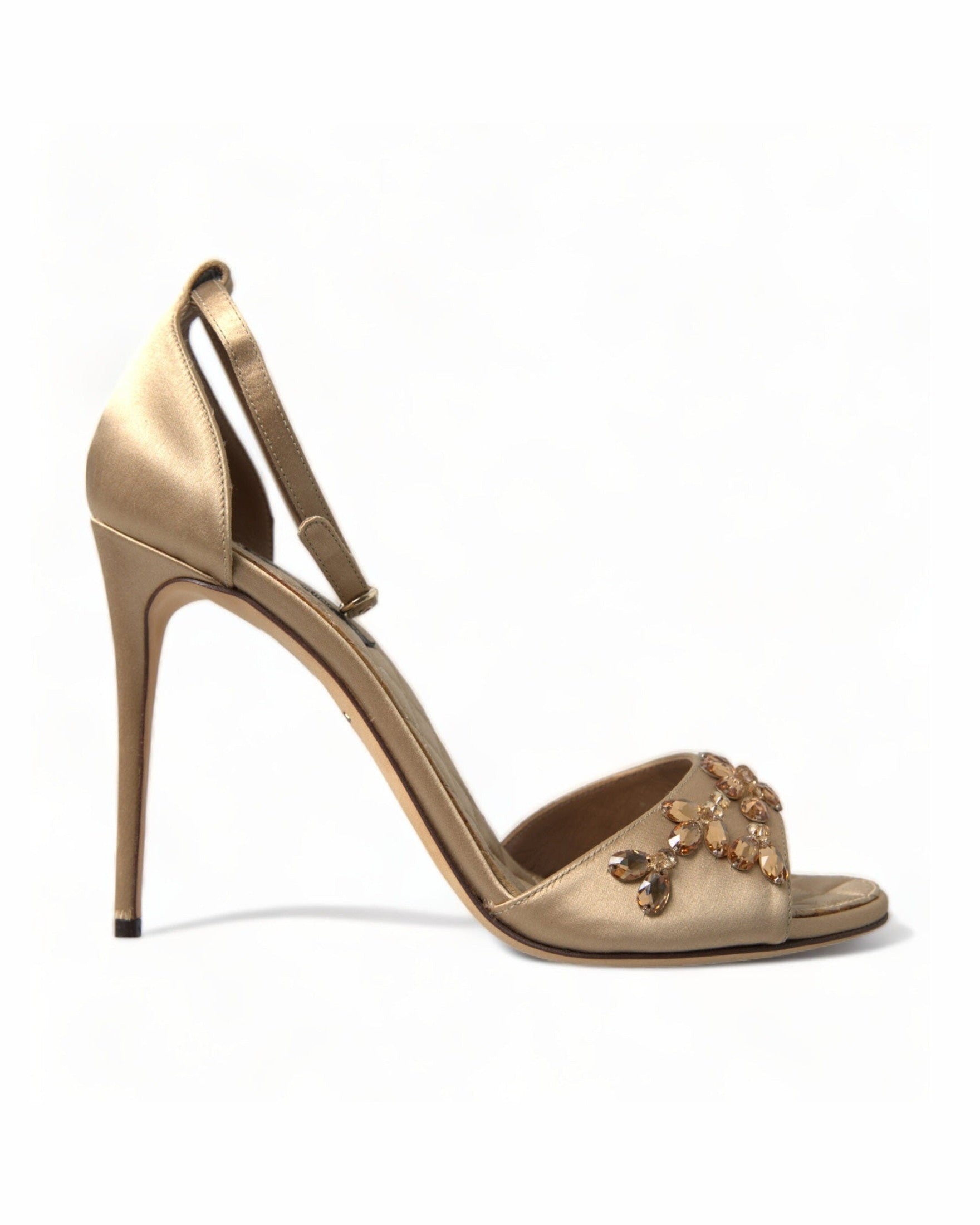 Dolce & Gabbana Crystal Embellished Heel Sandals Glam Steals