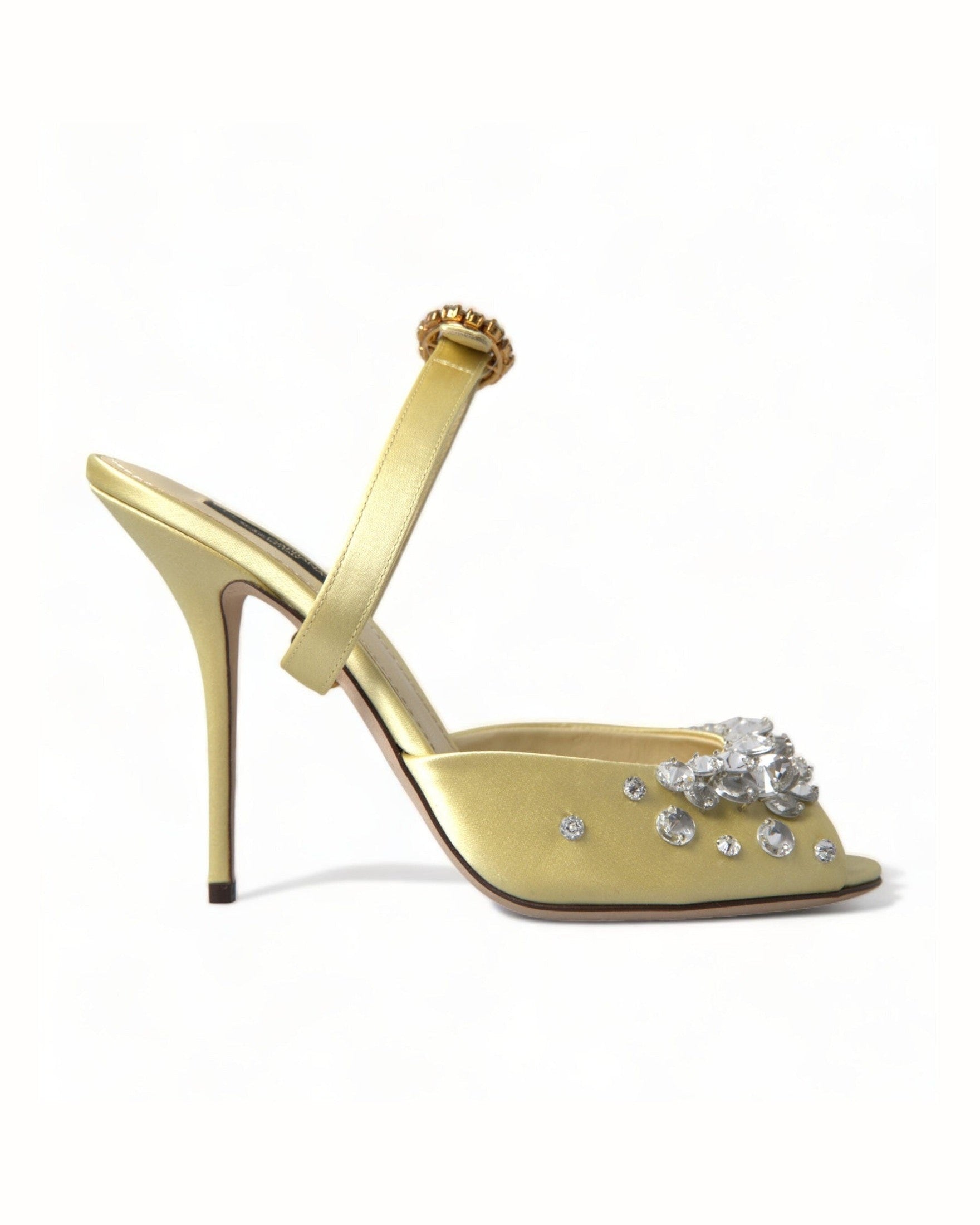 Dolce & Gabbana Crystal Embellished Silk Sandals Glam Steals