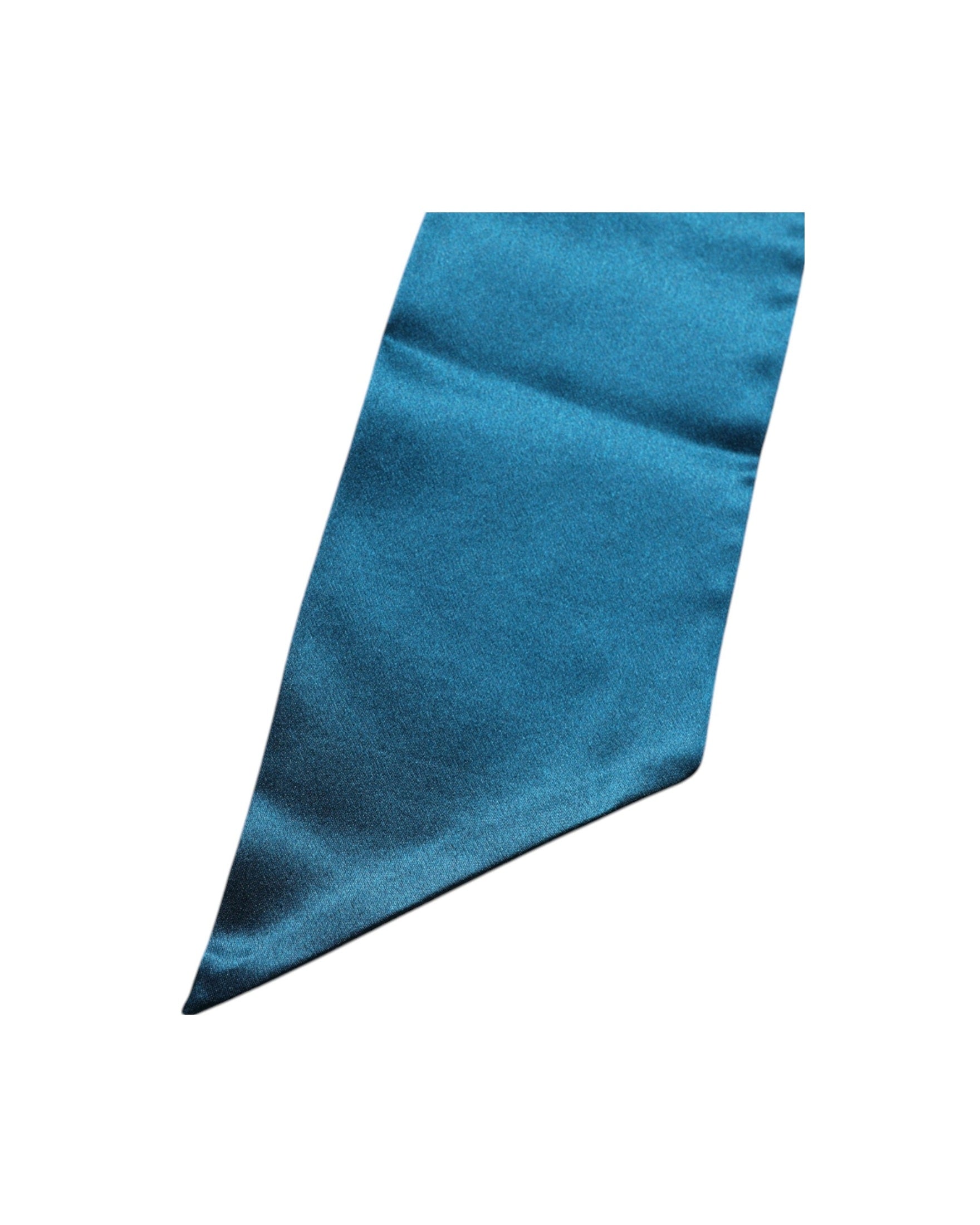 Dolce & Gabbana Dark Satin Silk Skinny Foulard Green Scarf Glam Steals