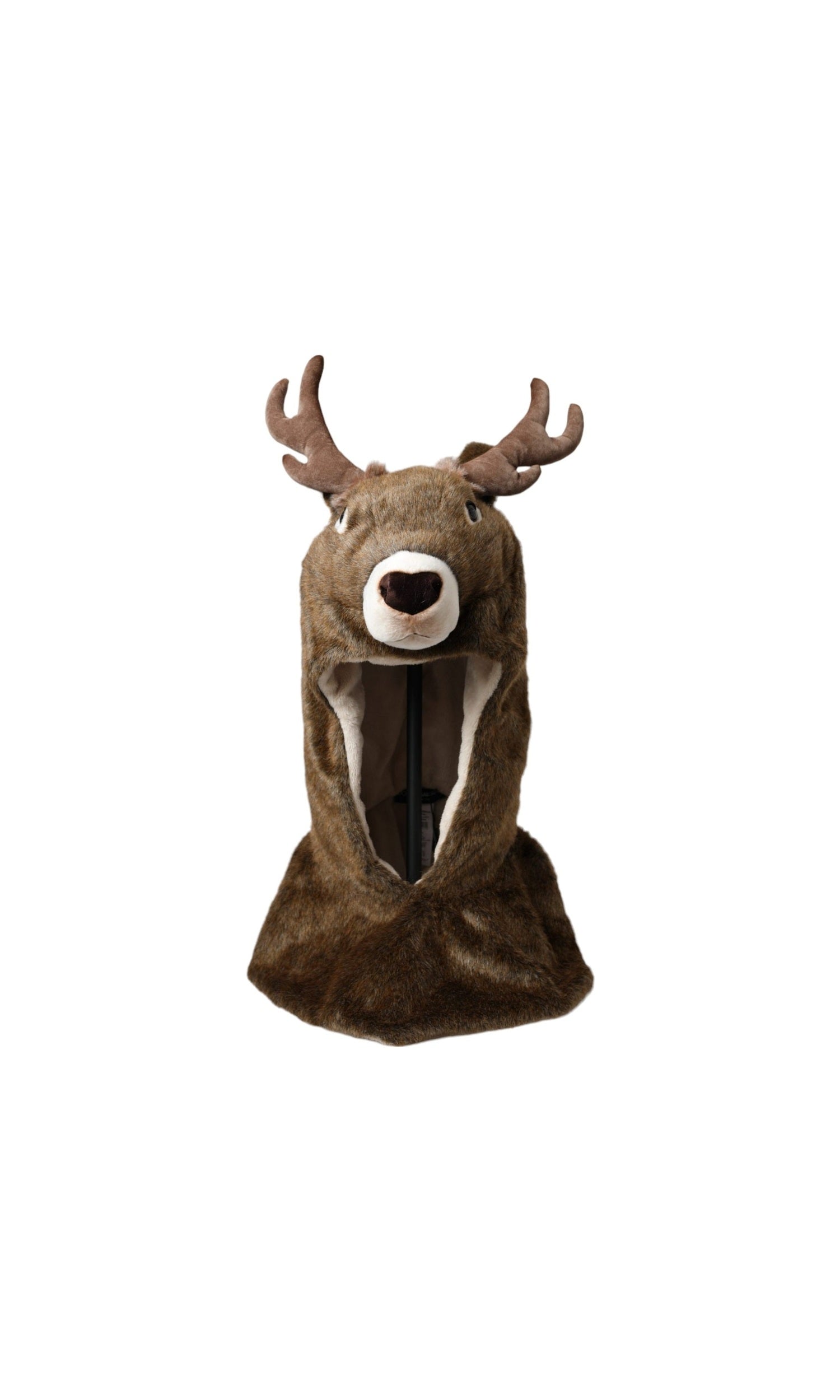 Dolce & Gabbana Deer Faux Fur Whole Head Brown Hat Glam Steals