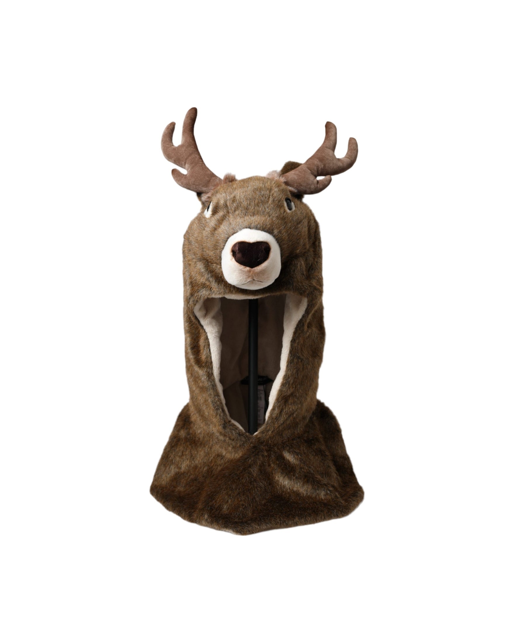 Dolce & Gabbana Deer Faux Fur Whole Head Brown Hat Glam Steals
