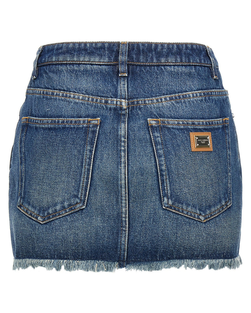 Dolce & Gabbana Denim Mini Skirt Glam Steals