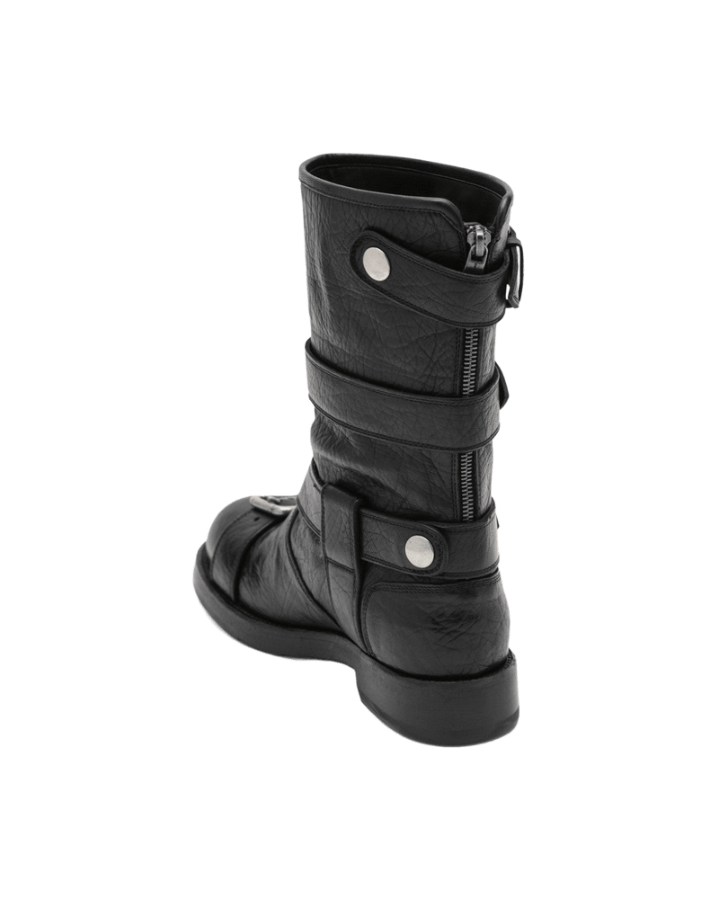 Dolce & Black Gabbana Dolce&gabbana Leather Boots With Straps Glam Steals