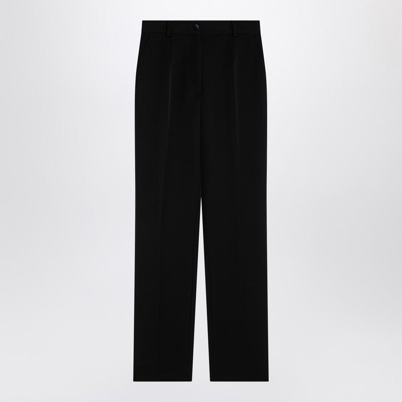 Dolce & Gabbana Dolce&Gabbana Black wool gabardine tuxedo trousers