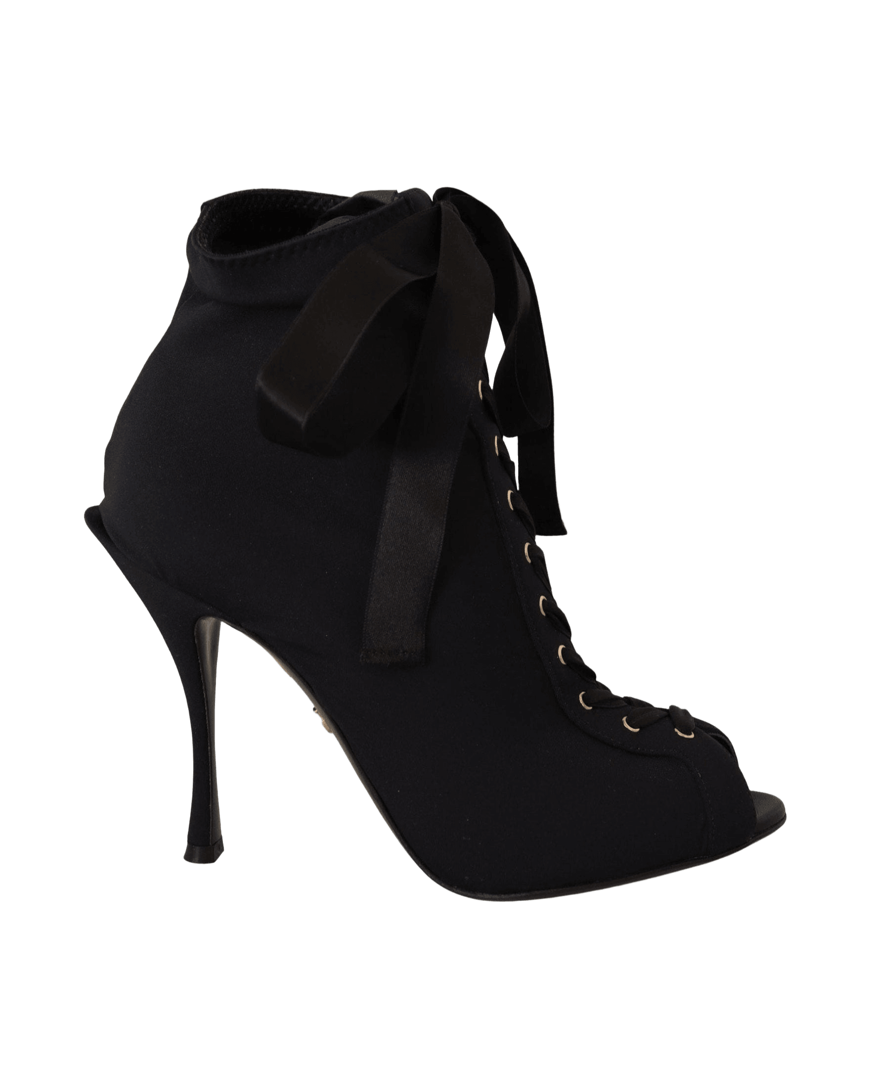 Dolce & Gabbana Elegant Ankle Open Toe Heel Boots Glam Steals