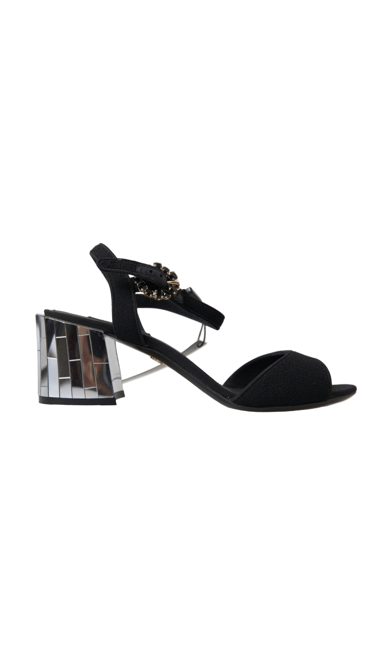 Dolce & Gabbana Elegant Ankle Strap Sandals With Mirror Heels Glam Steals